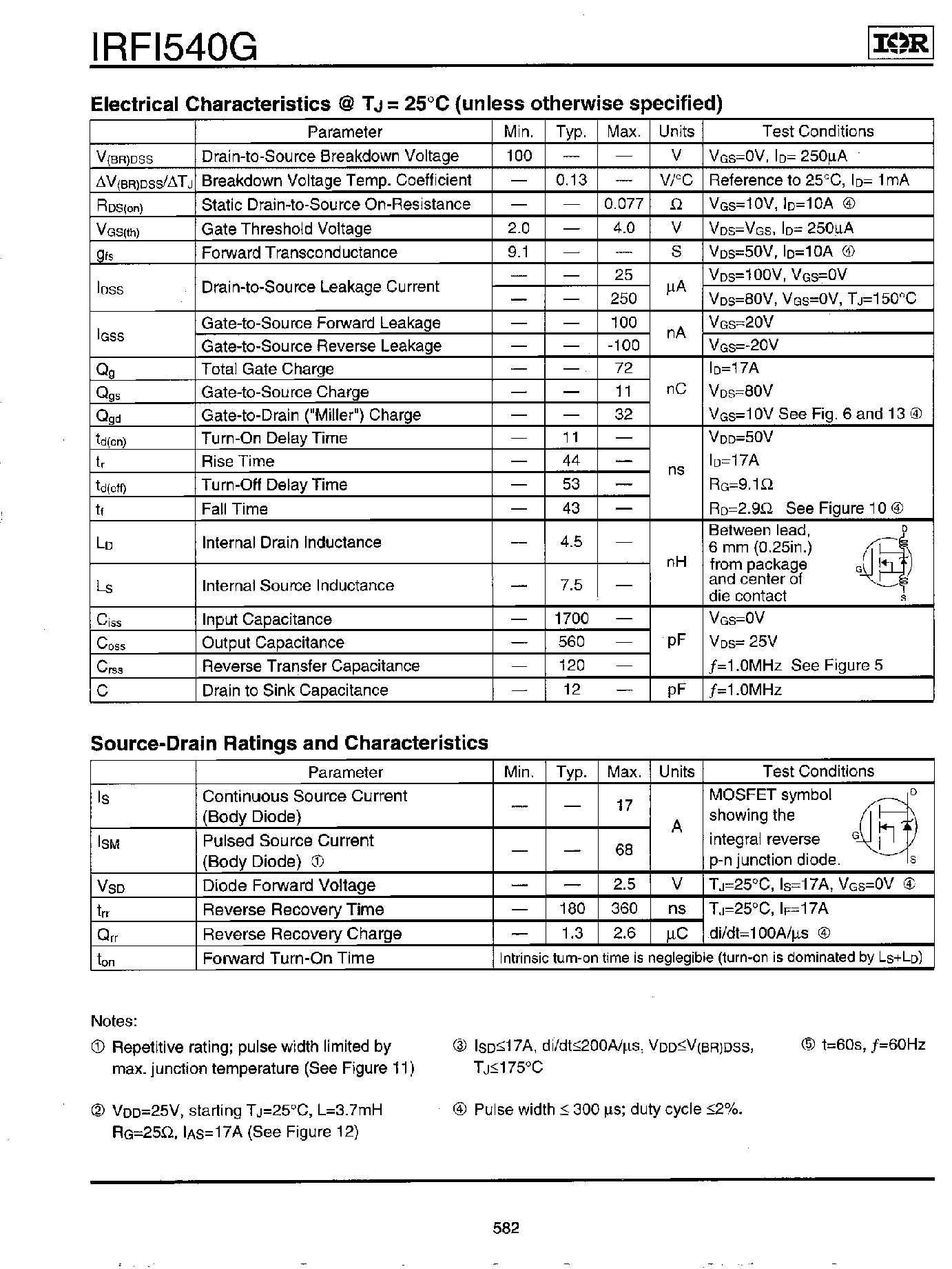 Datasheet IRFI540G - HEXFET POWER MOSFET page 2