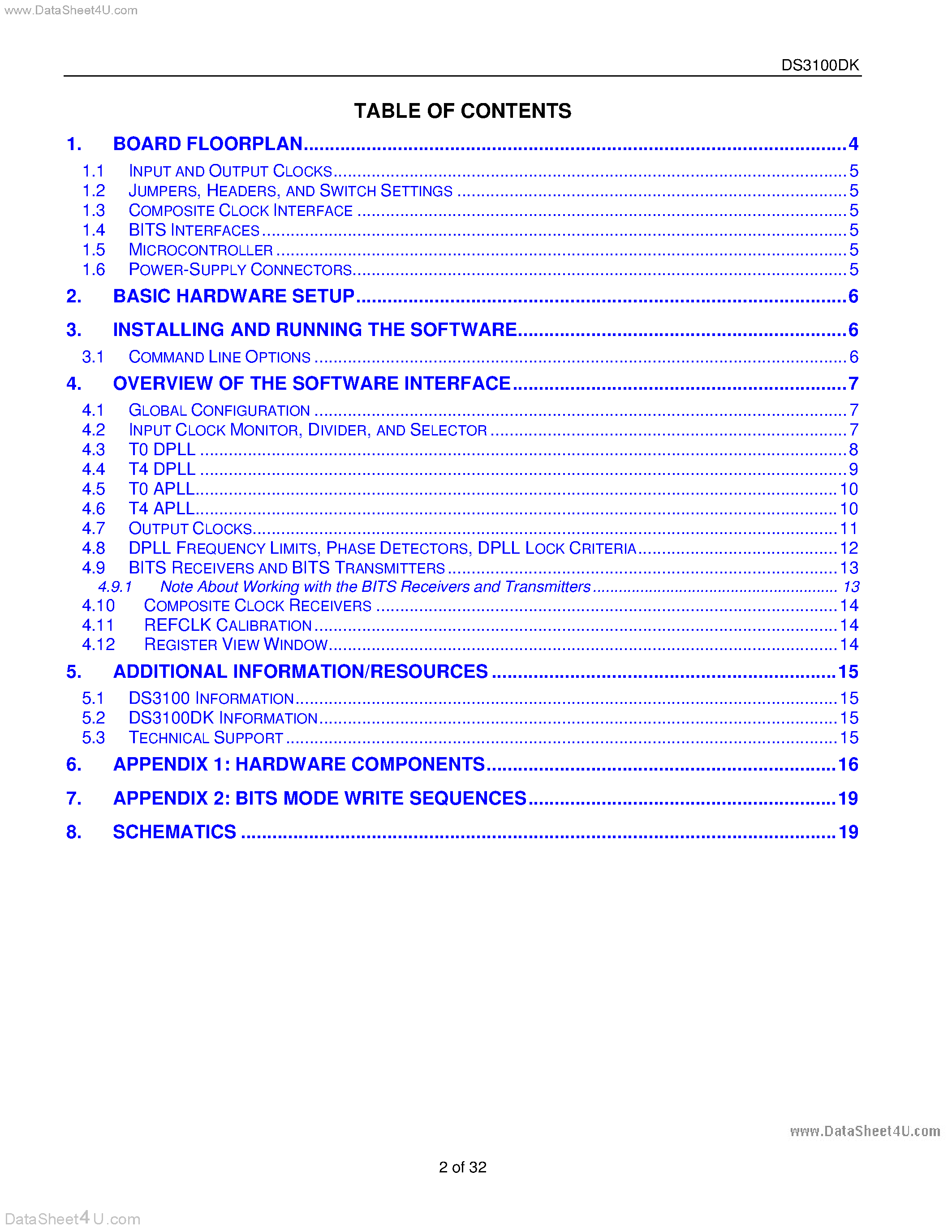 Datasheet DS3100DK - Stratum 3/E3 Timing Card IC Demo KIT page 2