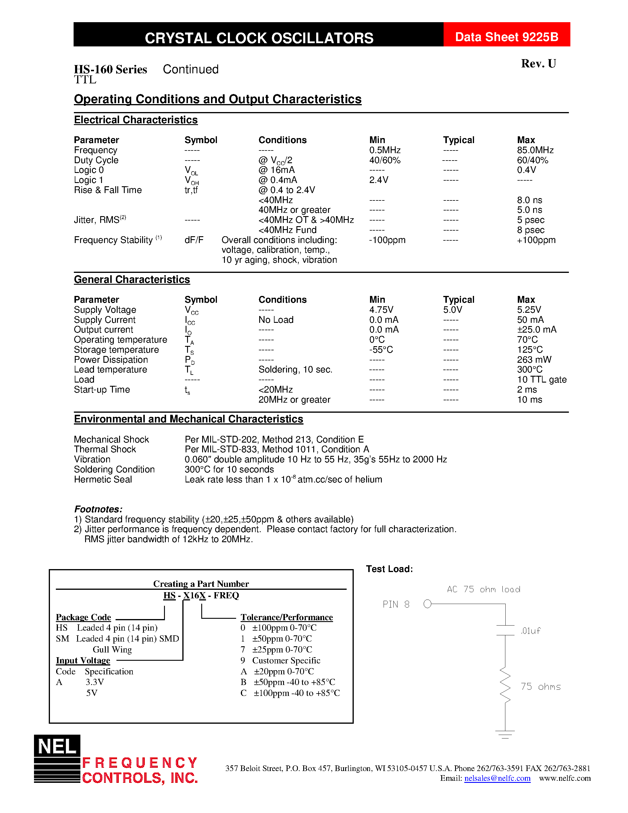Datasheet HS-160 - TTL page 2