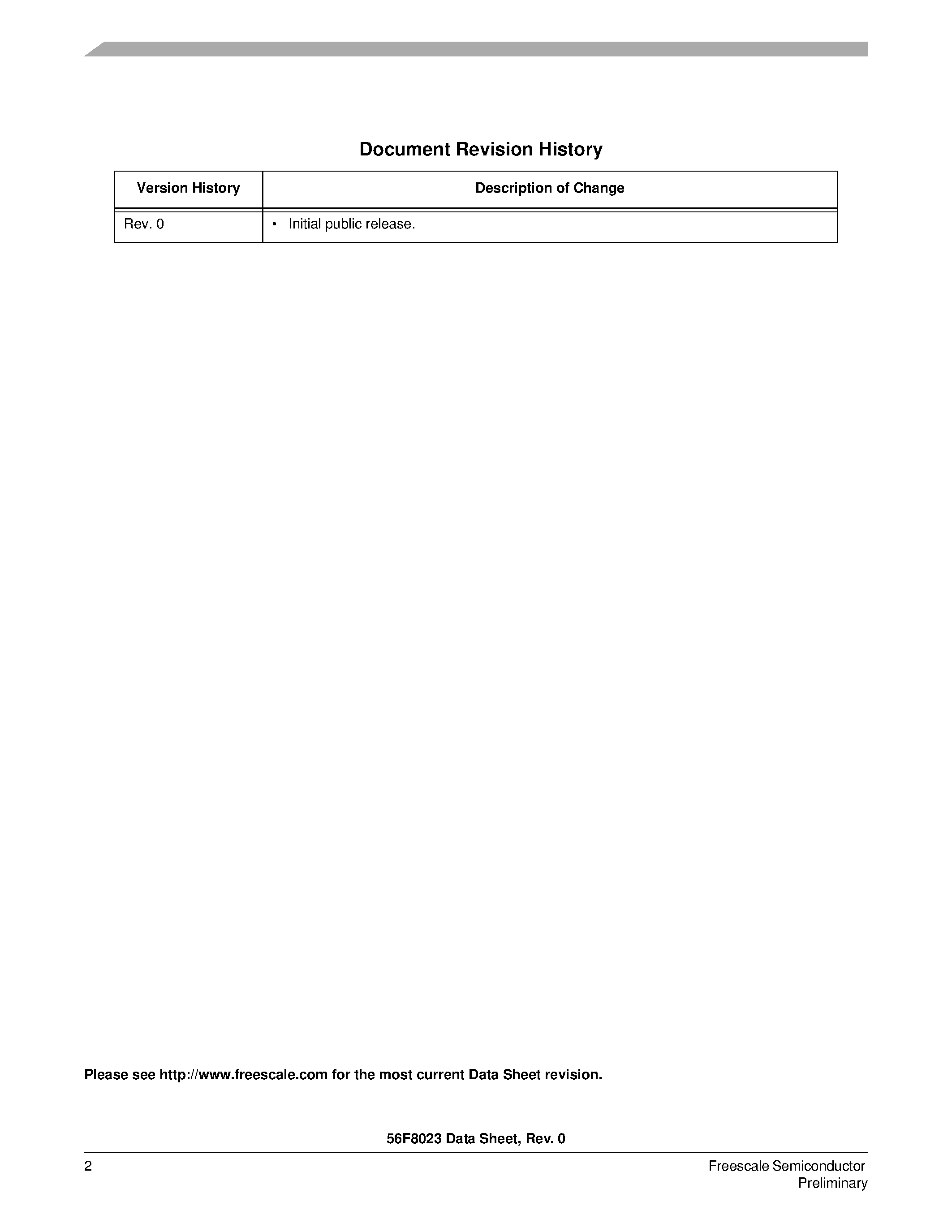 Datasheet MC568023 page 2 Datasheet MC568023 - 16-Bit Digital Signal Controllers page 2