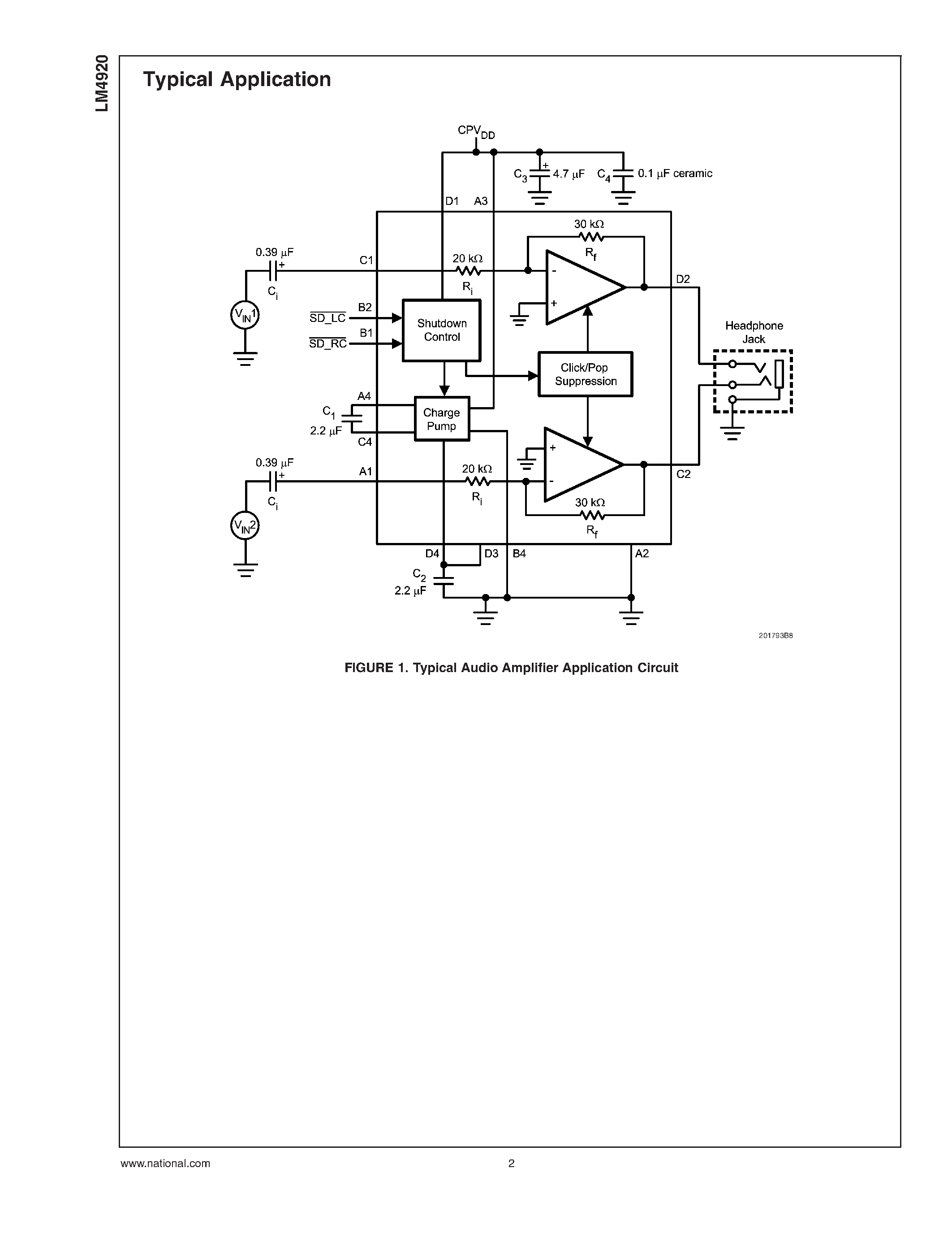 Даташит на микросхему LM4920 страница 2 Даташит LM4920 - Stereo Headphone Amplifier страница 2