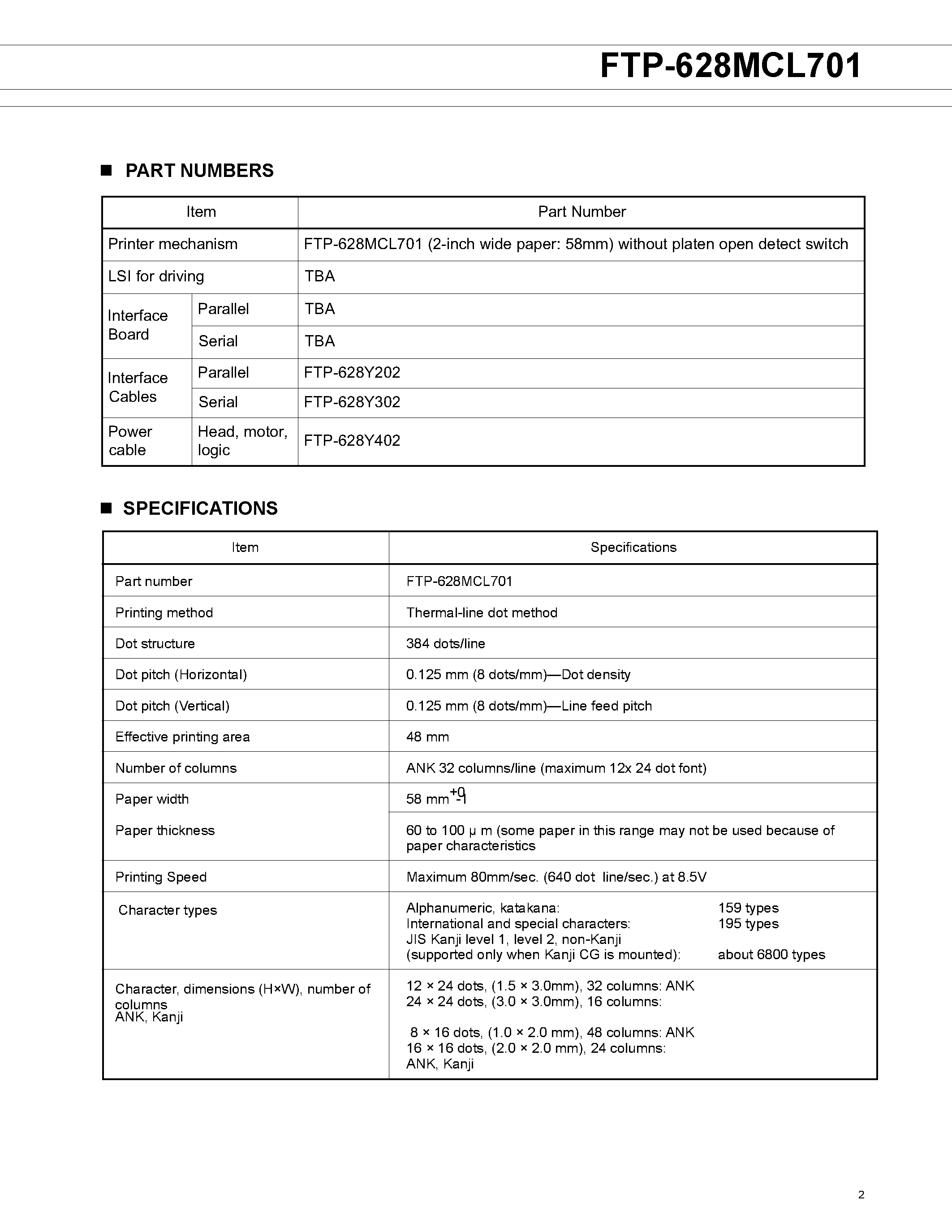 Datasheet FTP-628MCL701 - BATTERY DRIVER page 2