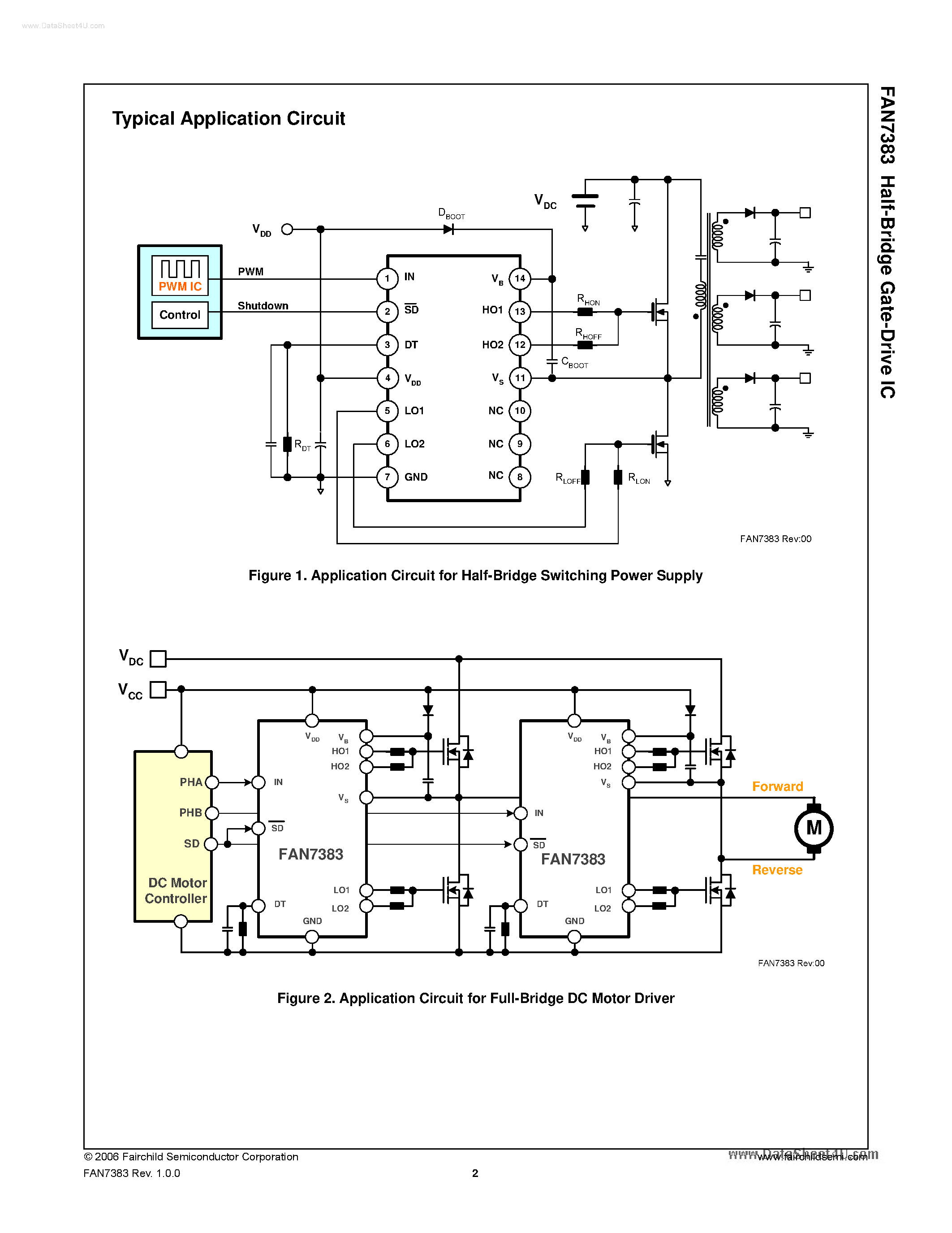 Даташит на микросхему FAN7383 страница 2 Даташит FAN7383 - Half Bridge Gate Driver страница 2