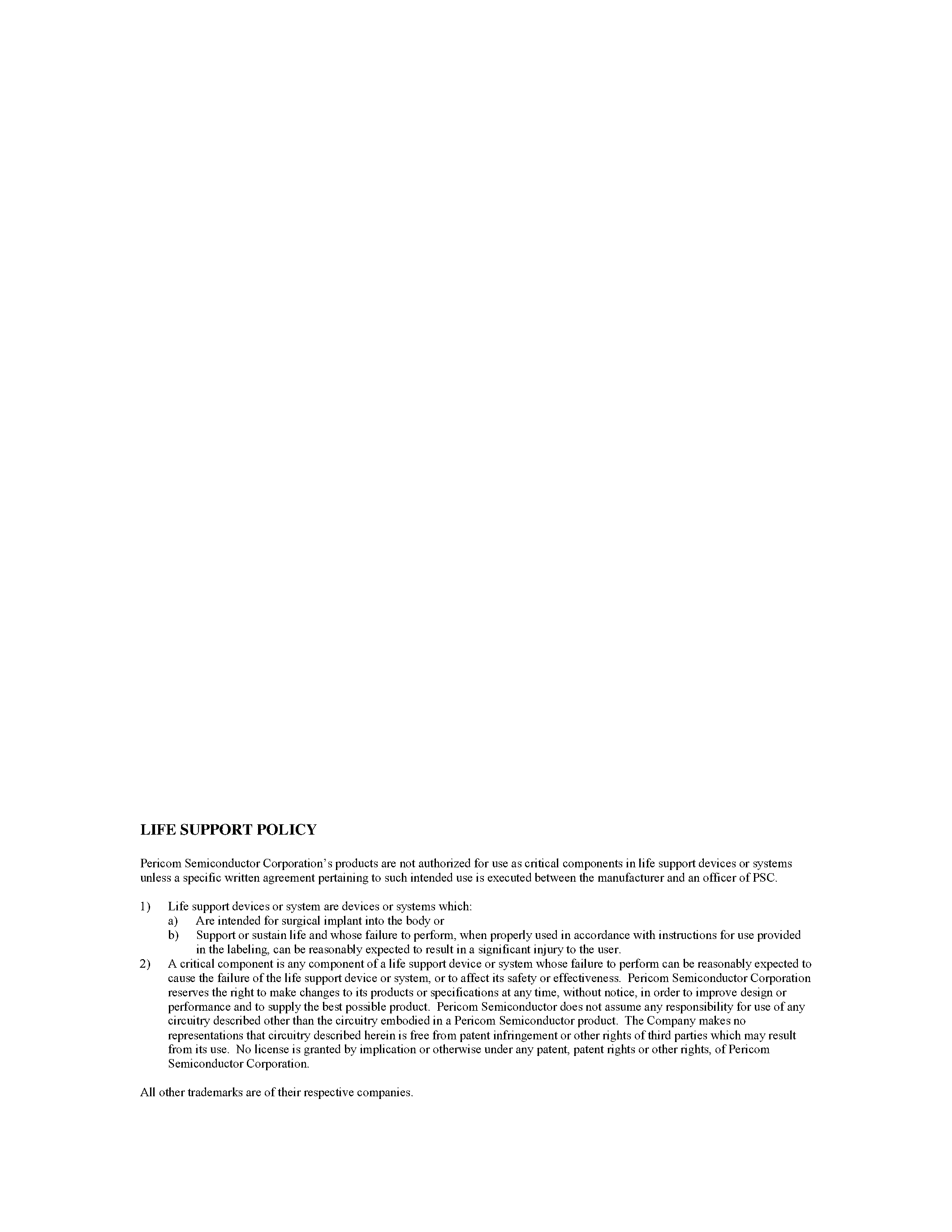Datasheet PI7C21P100B - 2-PORT PCI-X TO PCI-X BRIDGE page 2
