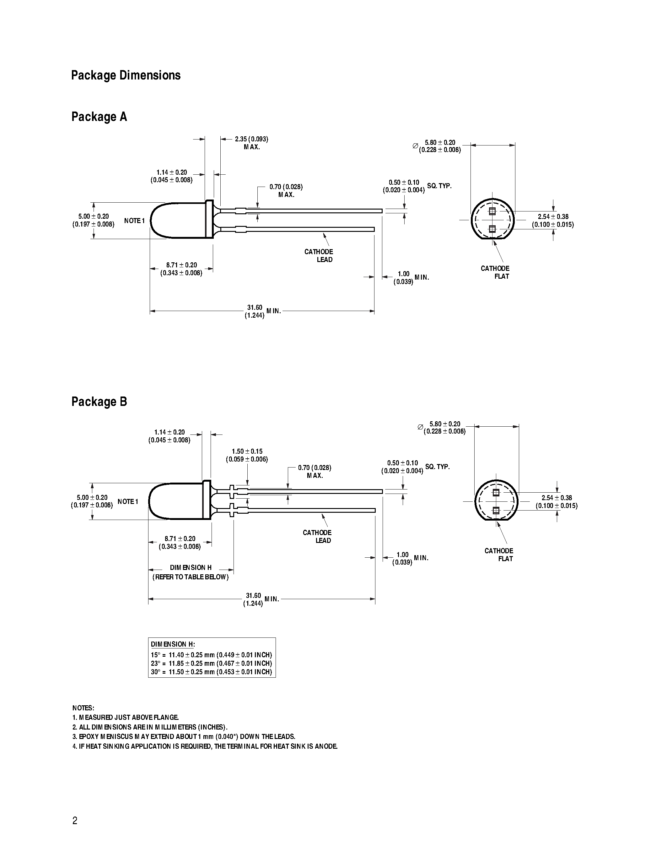 Datasheet HLMP-CB11 - Extra Bright Precision Optical Performance InGaN LED Lamps page 2
