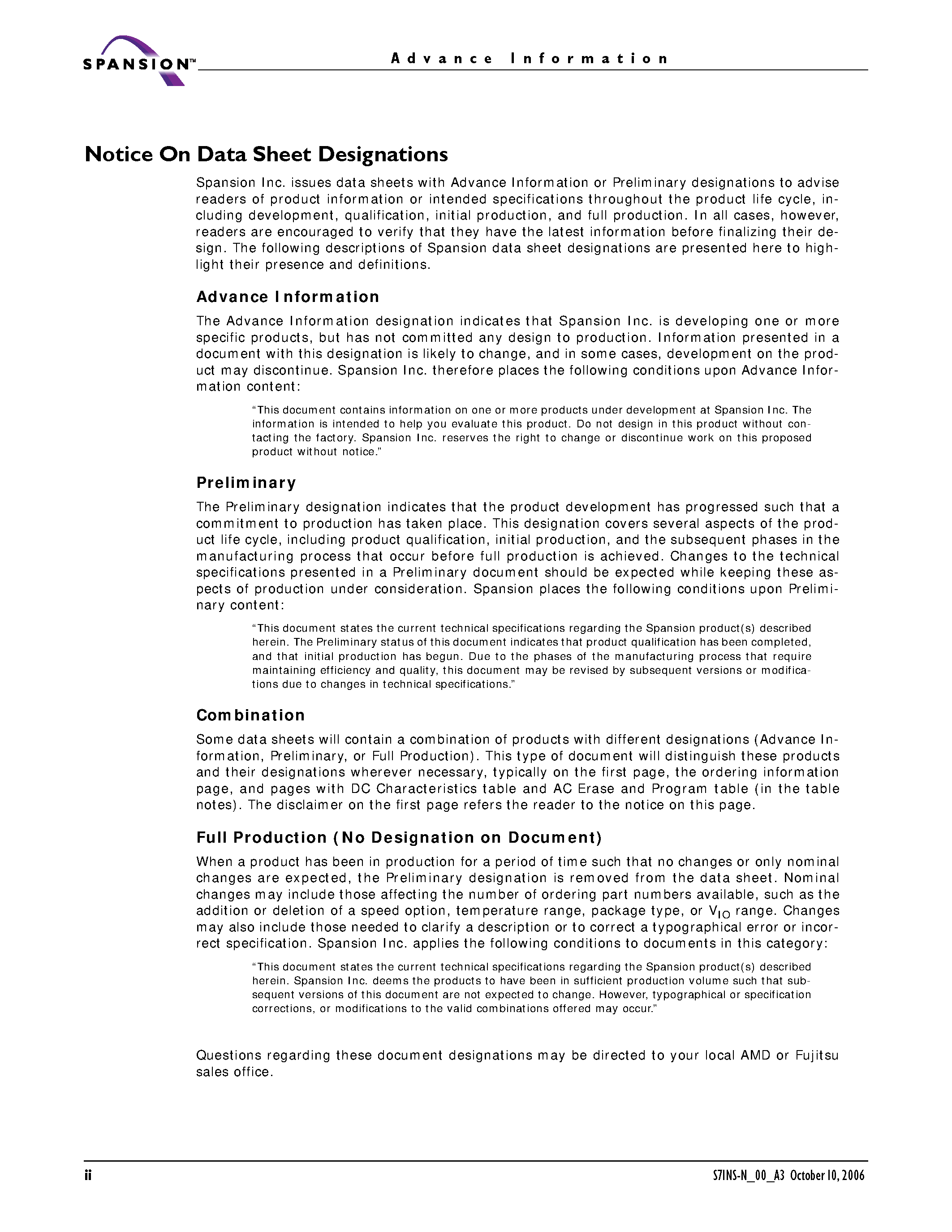 Datasheet S71NS-N - Burst-mode Multiplexed Flash Memory page 2