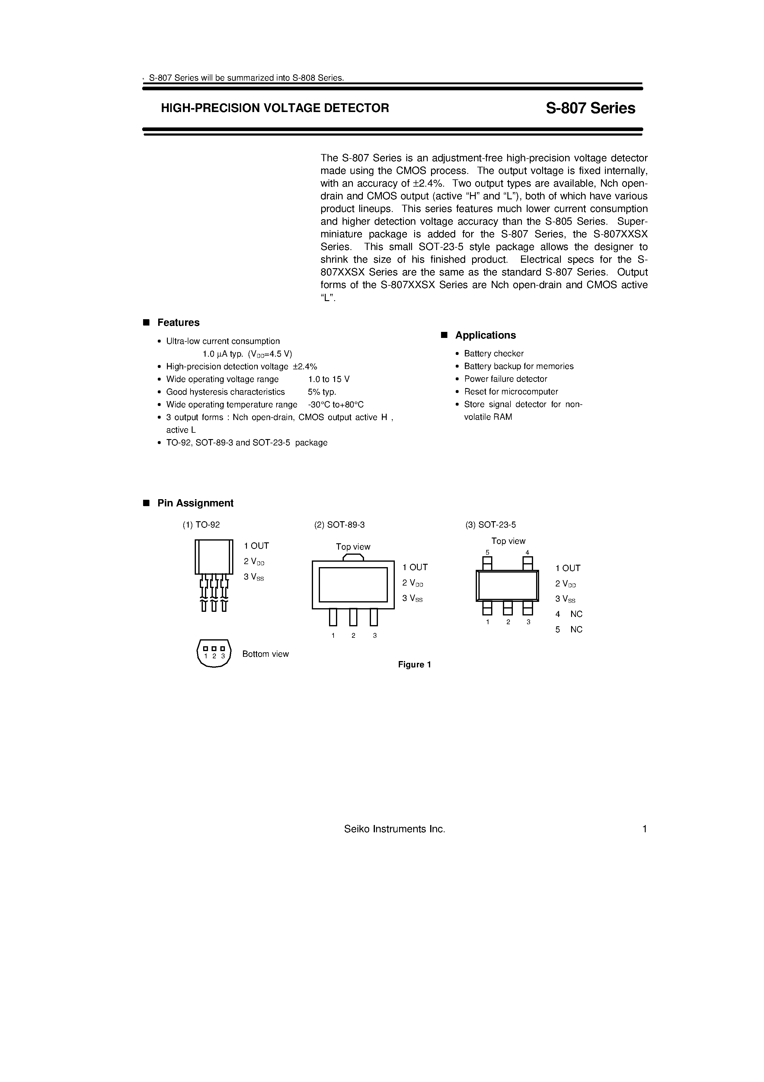 Даташит S-80733SN - Search -----> S-80733 страница 2