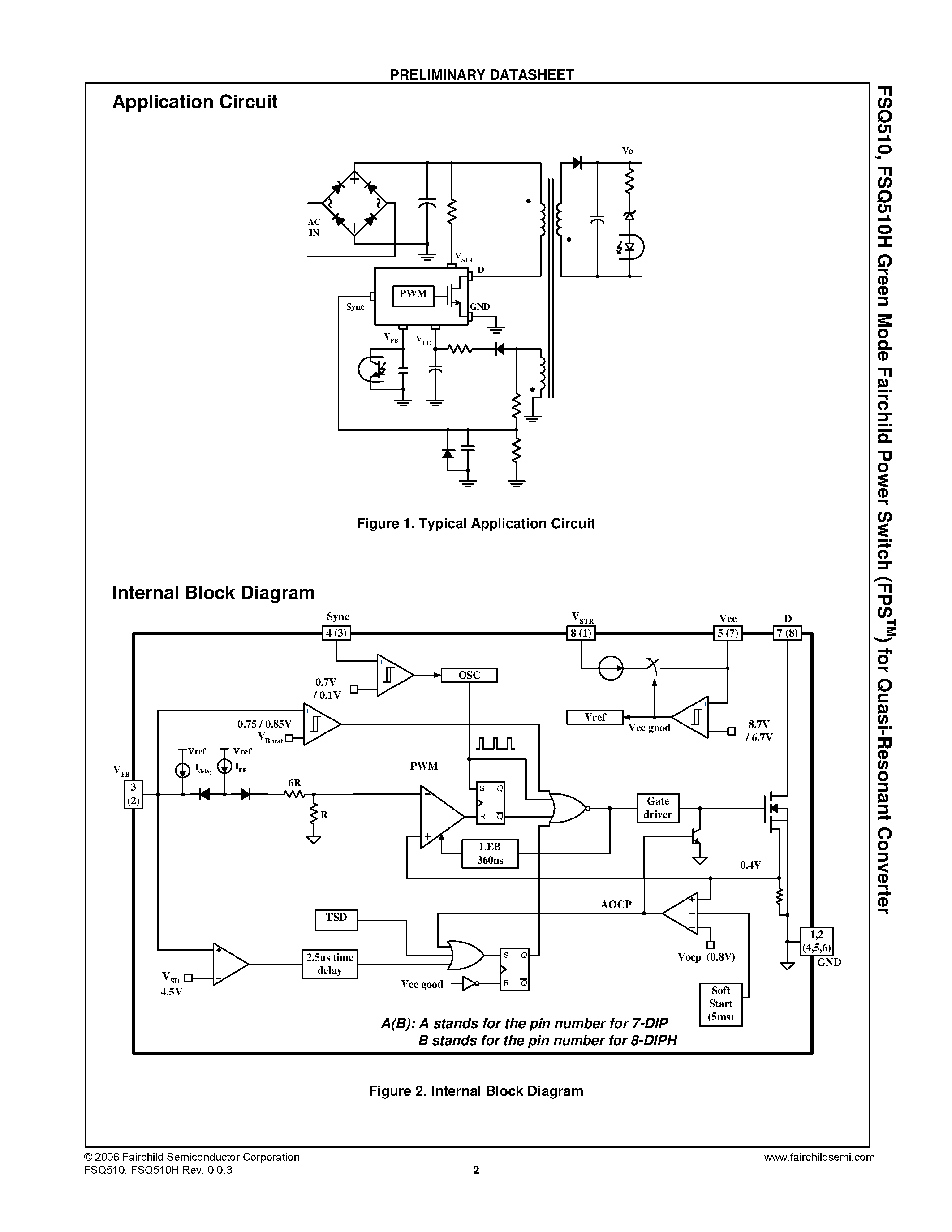 Даташит на микросхему FSQ510 страница 2 Даташит FSQ510 - Green Mode Fairchild Power Switch страница 2