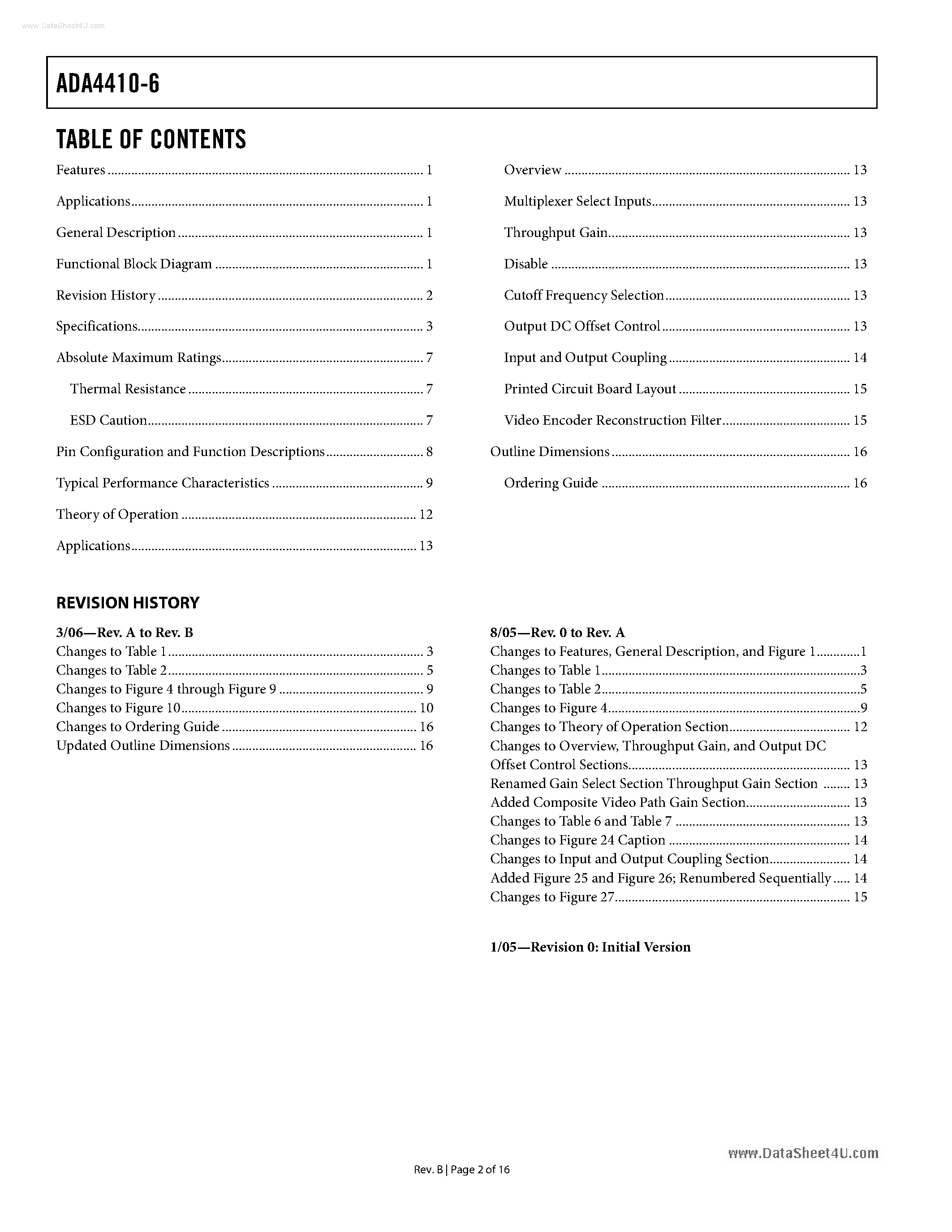 Даташит на микросхему DA4410-6 страница 2 Даташит DA4410-6 - Integrated Video Filter страница 2