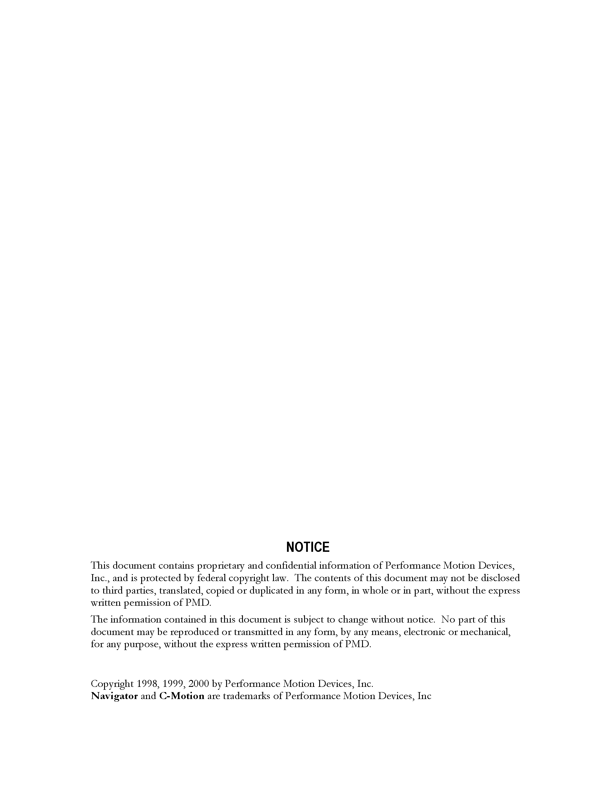 Datasheet MC2800 page 2 Datasheet MC2800 - Navigator Motion Processor page 2