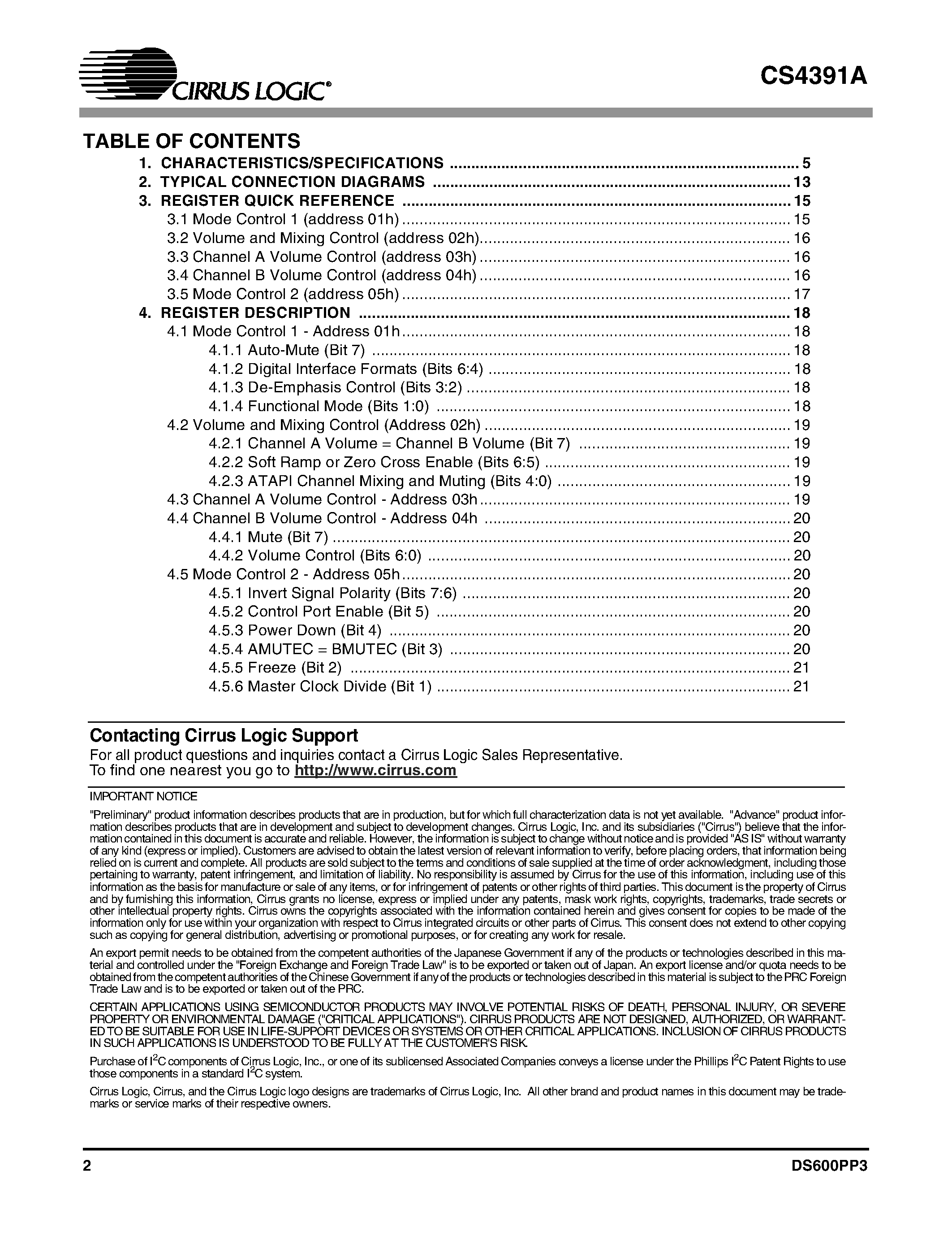 Даташит CDB391A - STEREO DAC страница 2