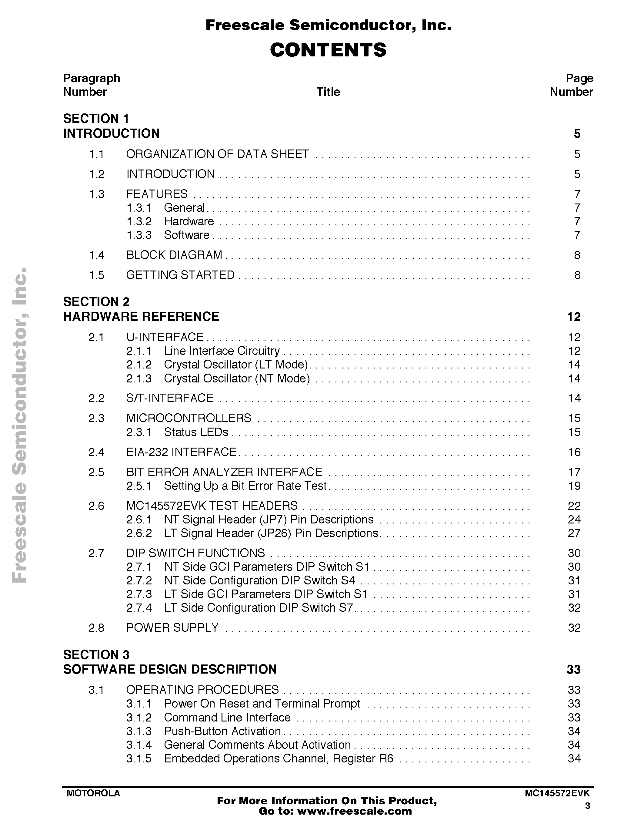 Даташит MC145572EVK - ISDN U-Interface Transceiver Evaluation Kit страница 2