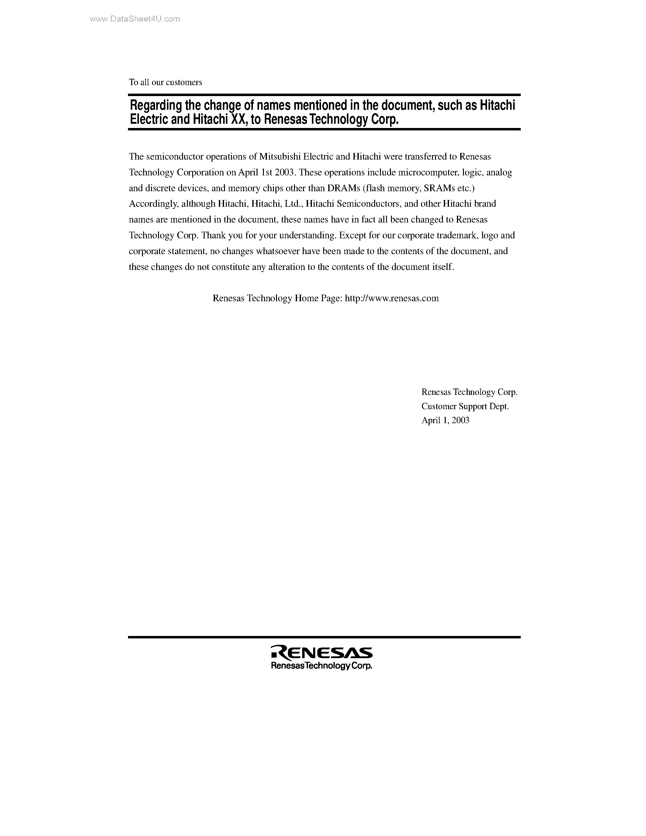Datasheet HD4048212R - (HD404829R Series) AS Microcomputer Incorporating a LCD controller/Driver Circuit page 1