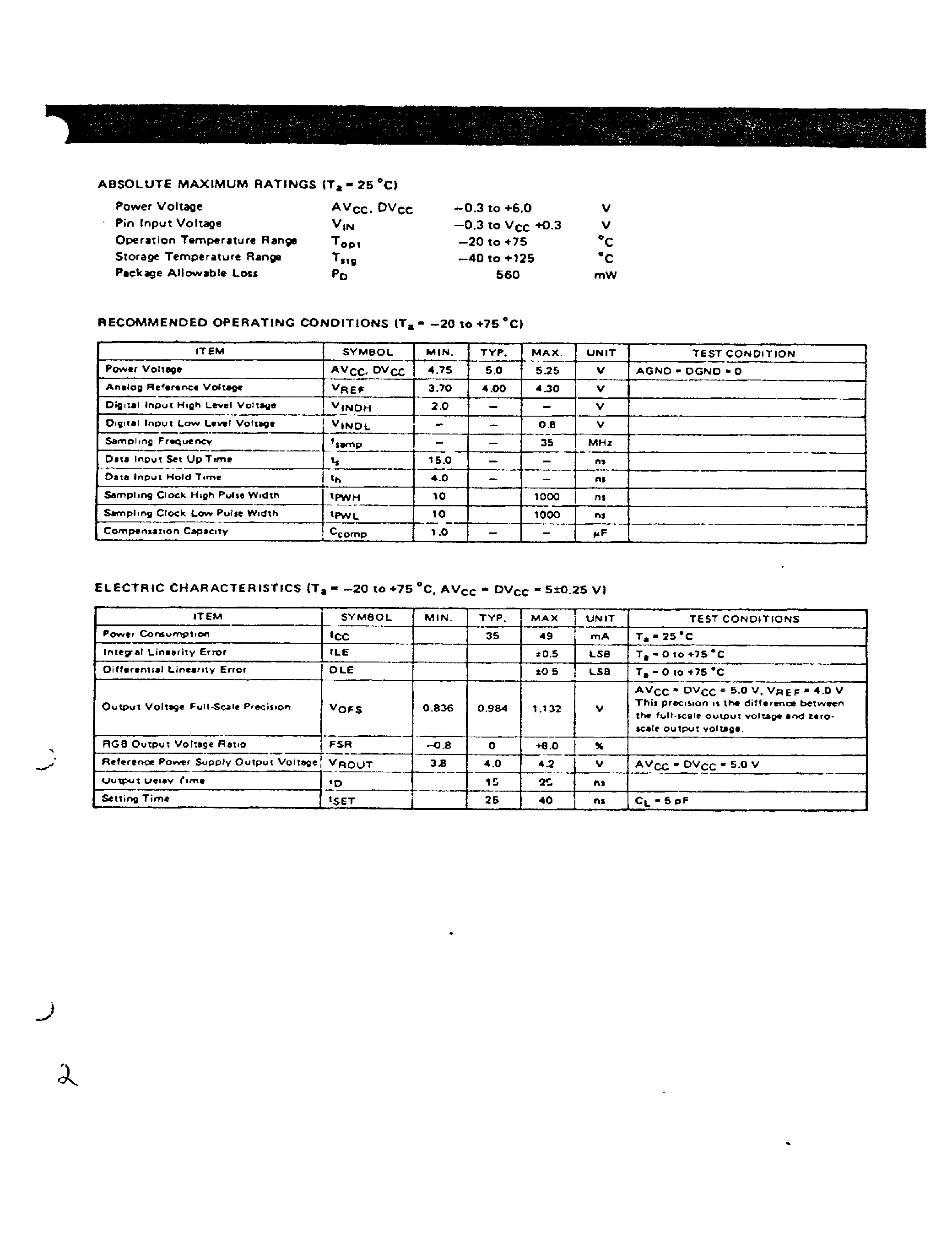 Даташит UPC666 - 3 CHANNEL D/A CONVERTER страница 2