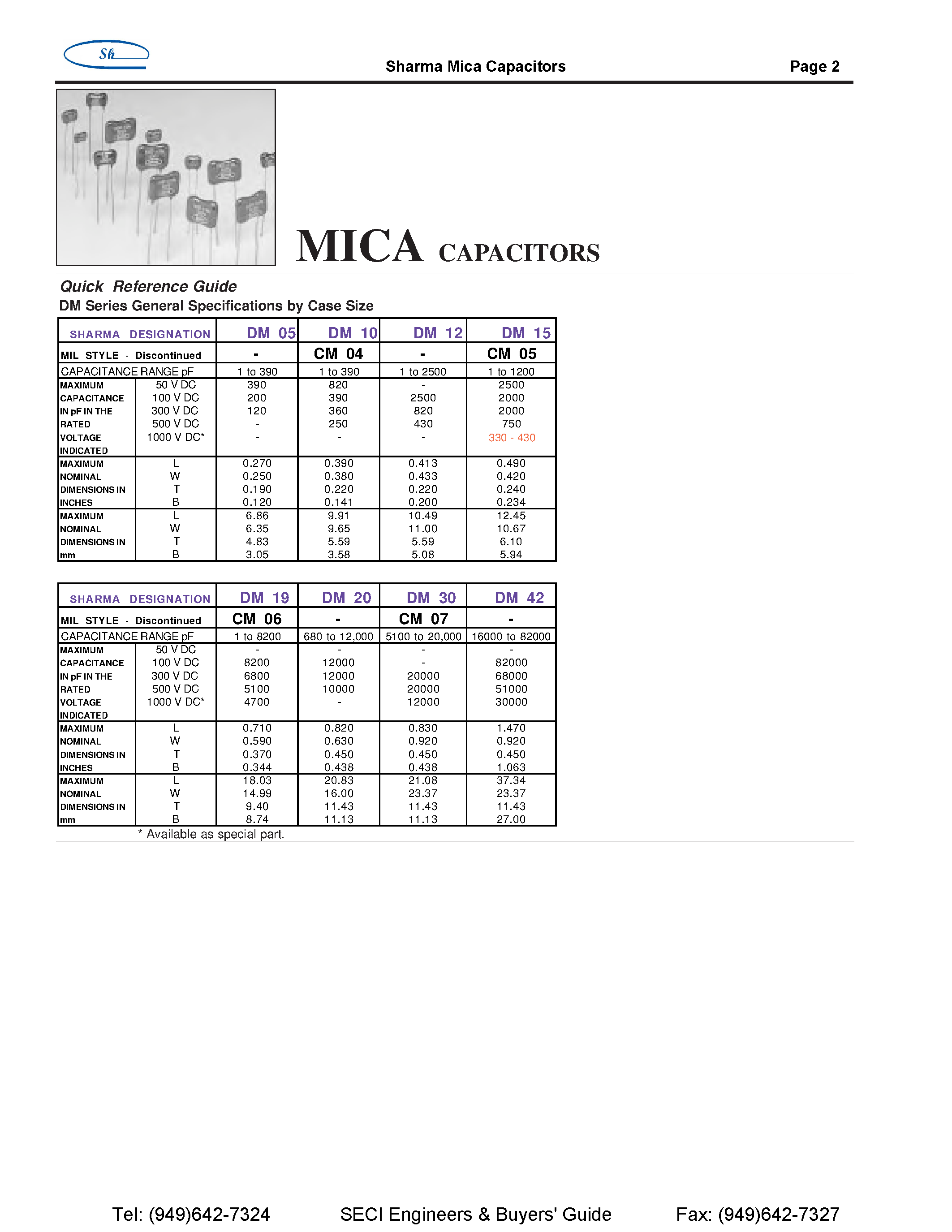 Datasheet MKT075 - Film Capacitors page 2