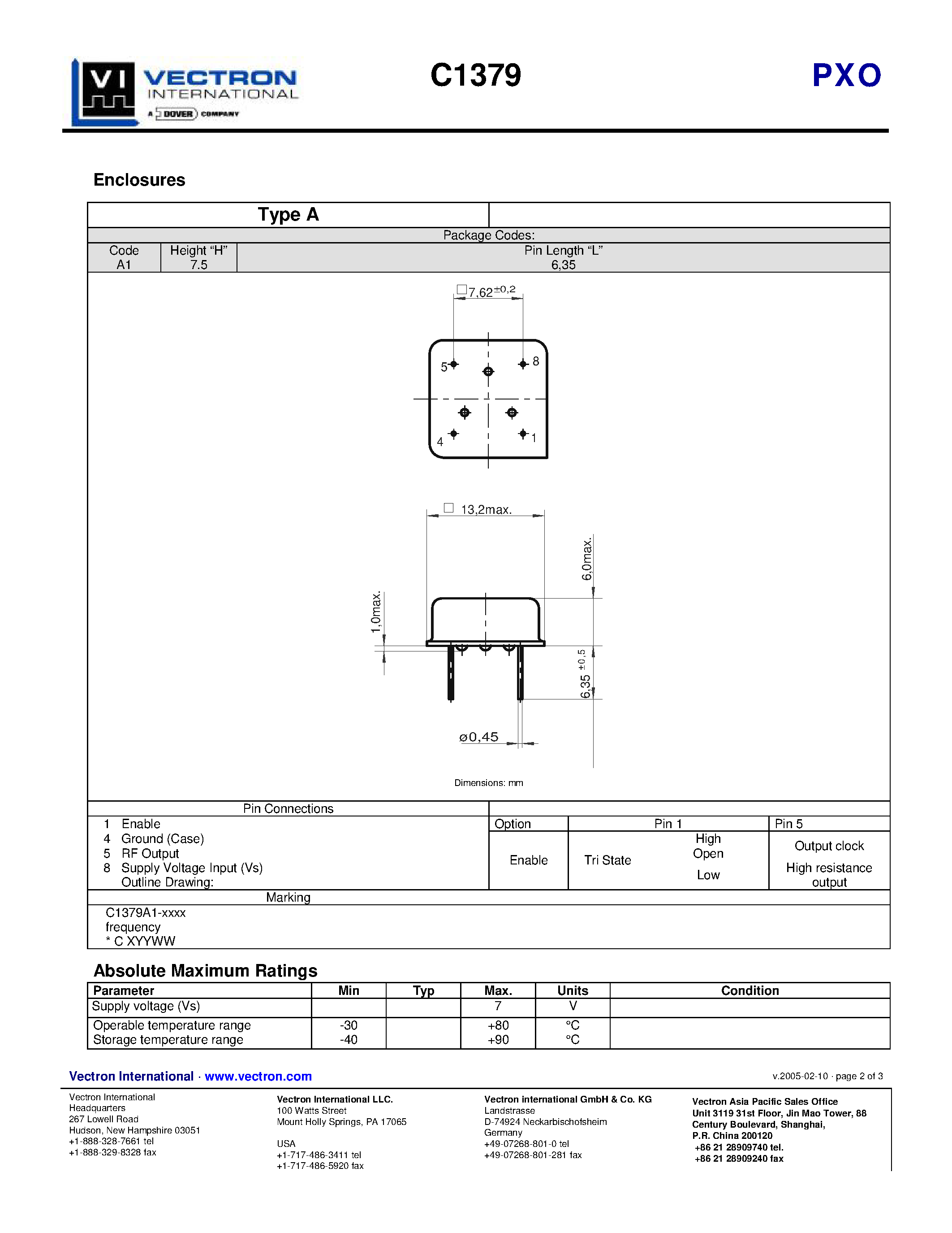 Datasheet C1379 - Standard 4-Pin DIP Package page 2