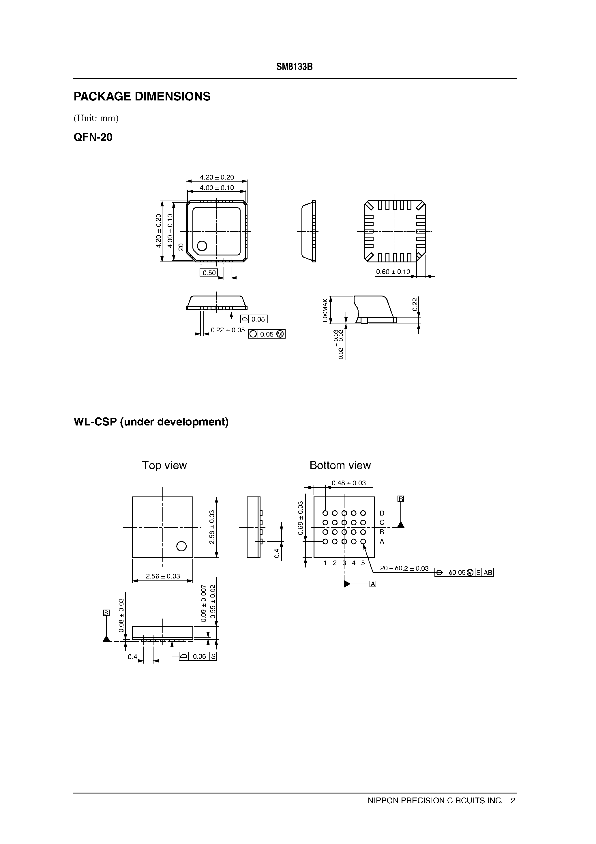 Datasheet SM8133B - White LED Driver IC page 2