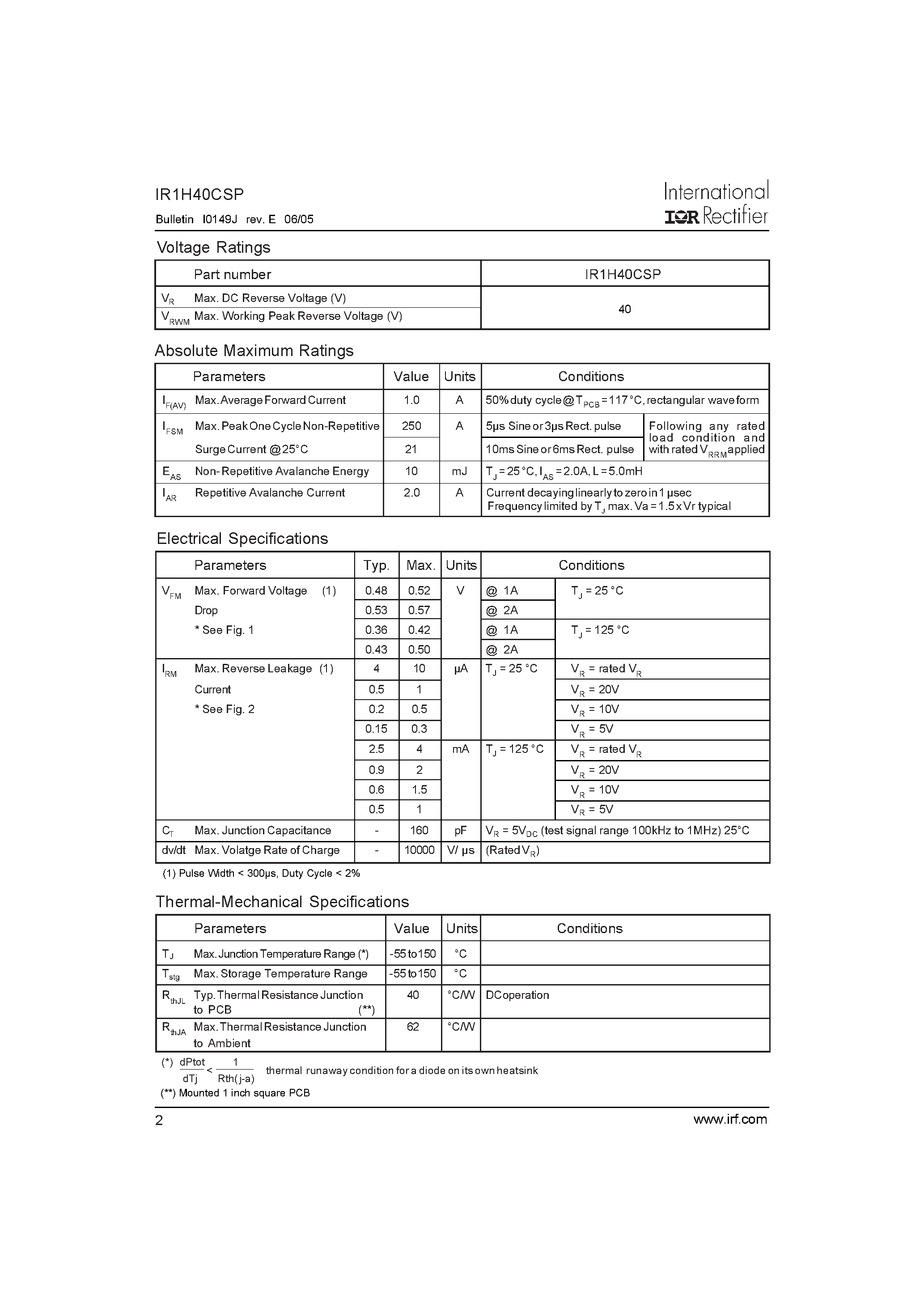 Даташит на микросхему IR1H40CSP страница 2 Даташит IR1H40CSP - Flipky - 1 Amp страница 2