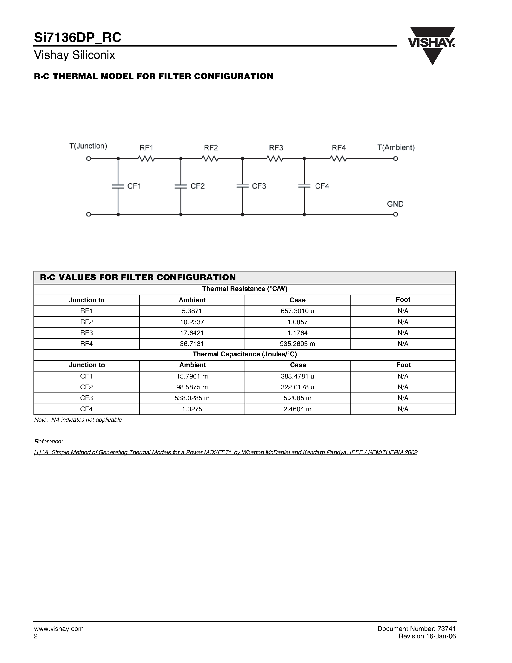 Datasheet SI7136DP-RC - R-C Thermal Model Parameters page 2