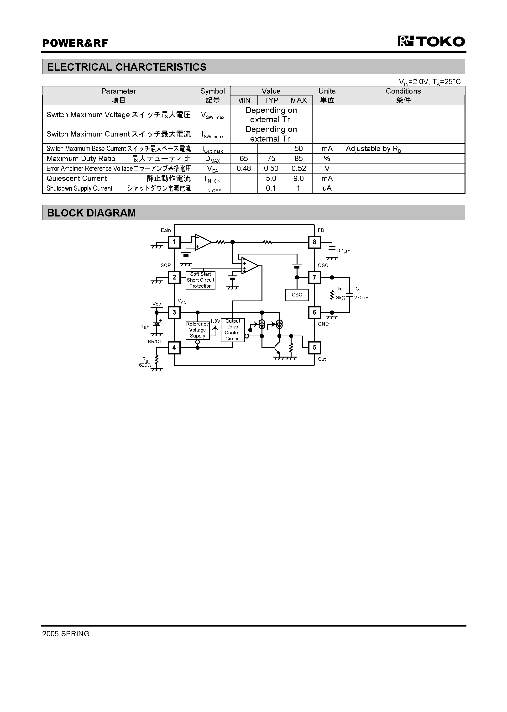 Даташит TK11840L-G - Step-up DC-DC converter / white LED driver IC страница 2