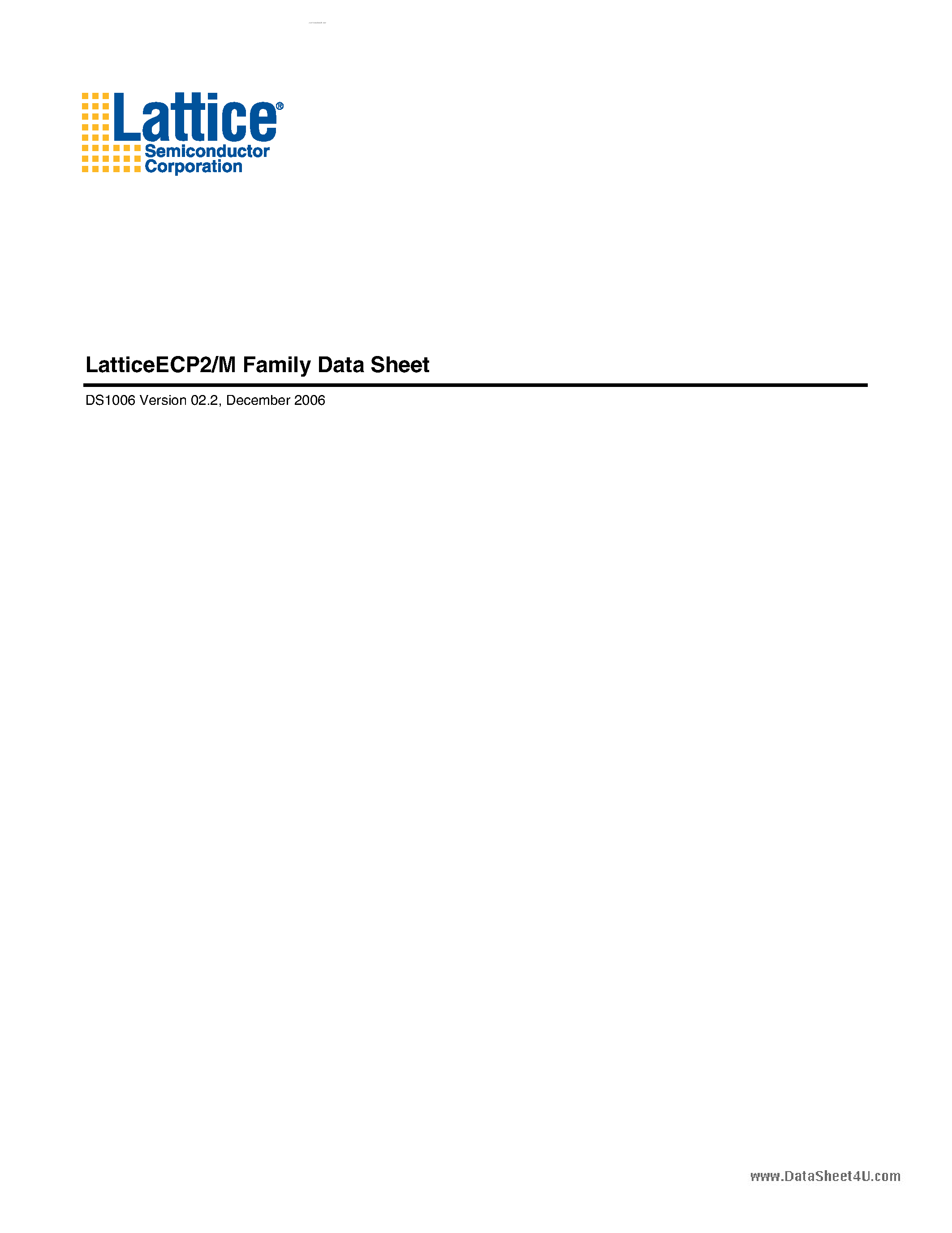 Datasheet ECP2-xx page 1 Datasheet ECP2-xx - ECP2/M Family page 1