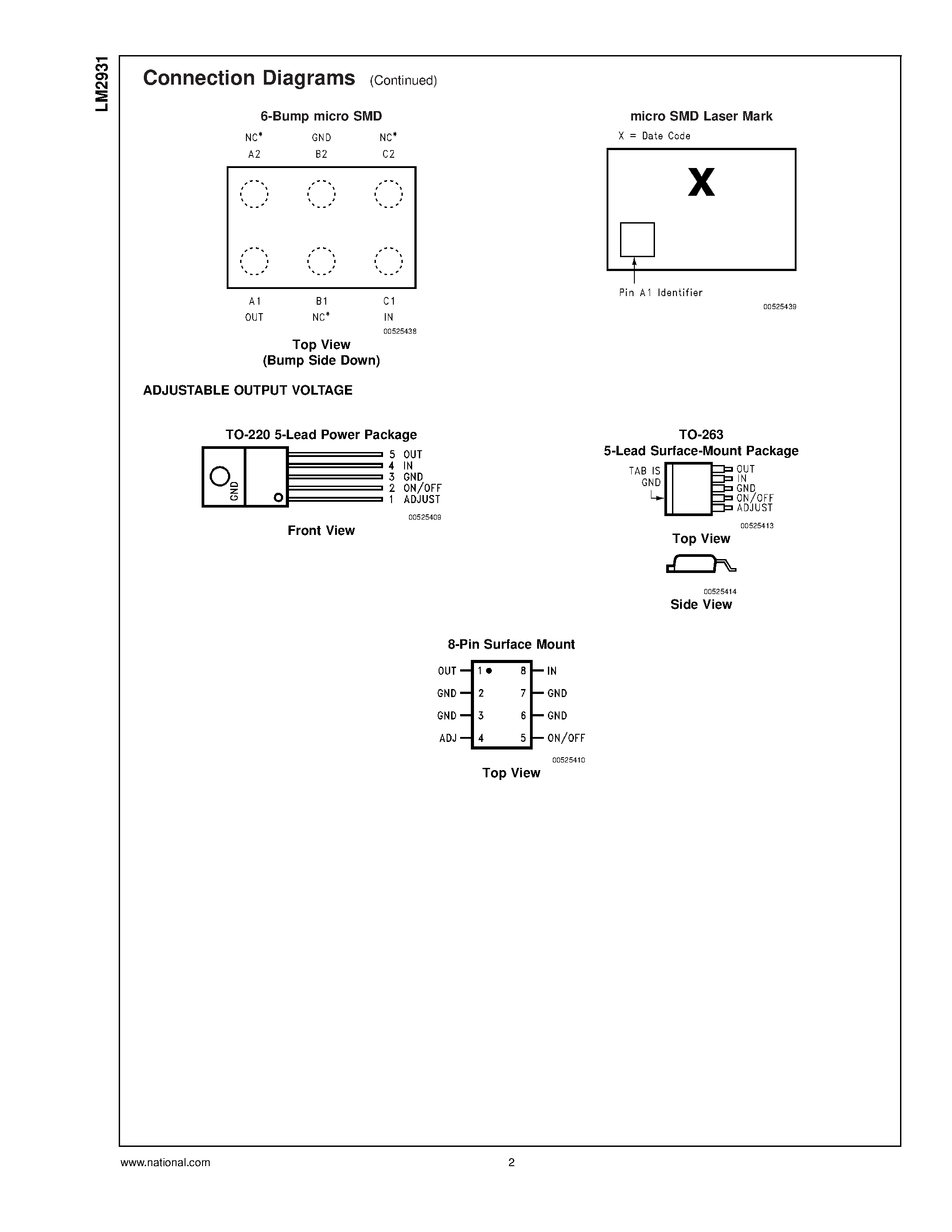 Datasheet LM2931 page 2 Datasheet LM2931 - Series Low Dropout Regulators page 2