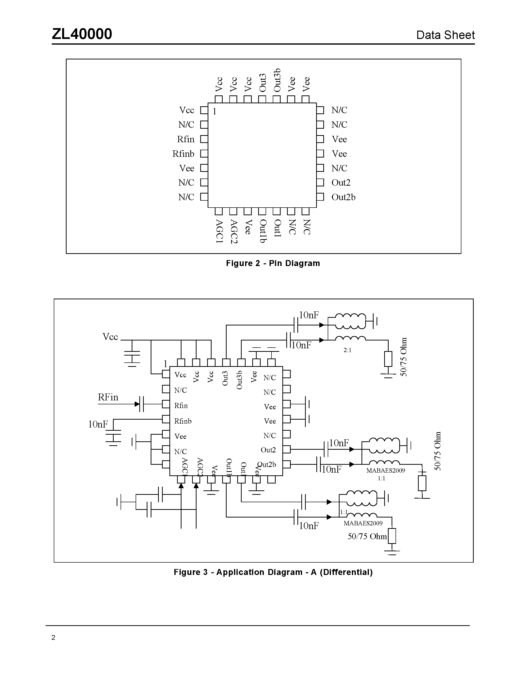 Даташит на микросхему ZL40000 страница 2 Даташит ZL40000 - 3/6 Channel DC to 2 GHz Power Splitter страница 2