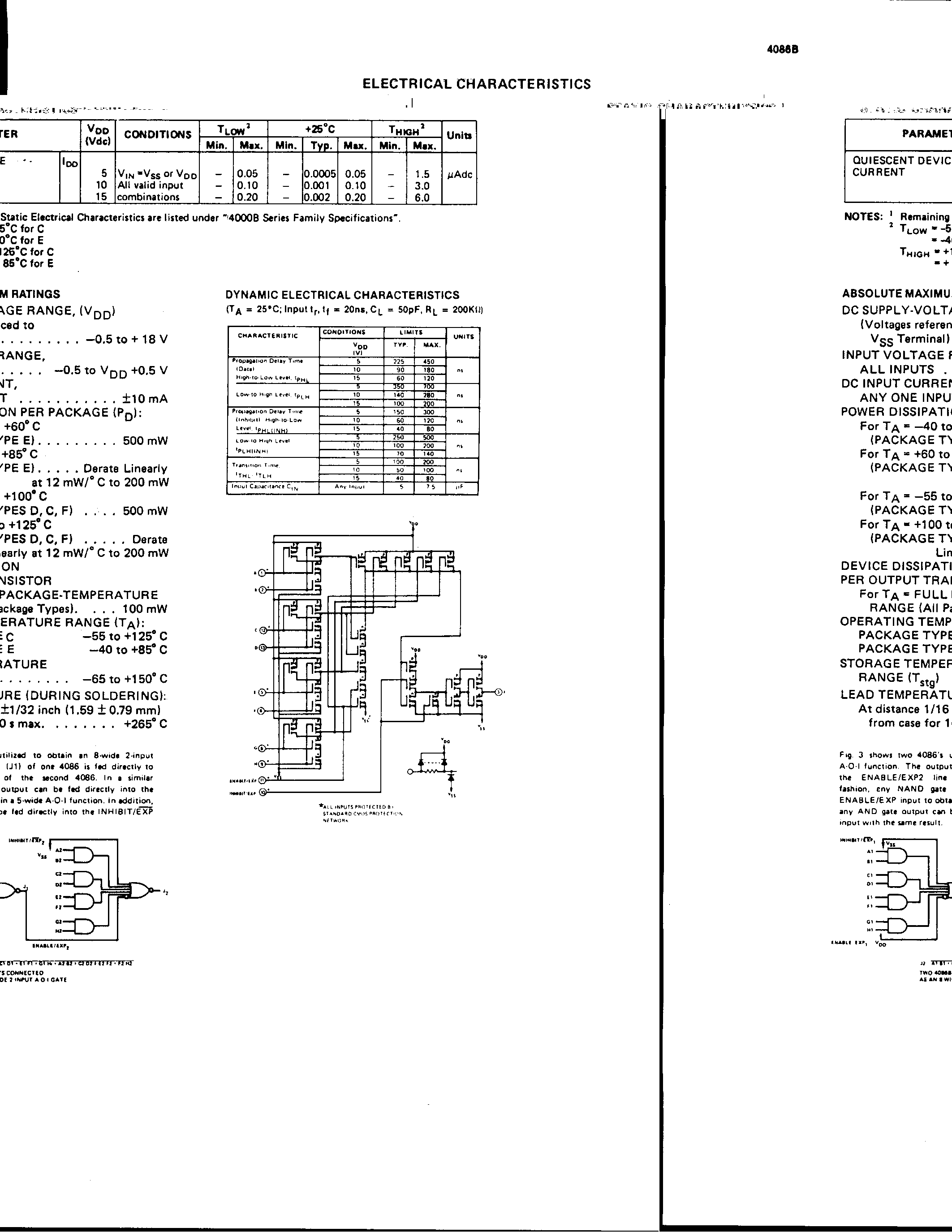 Datasheet 4086B - 2-INPUT AND-OR INVERT GATE page 2
