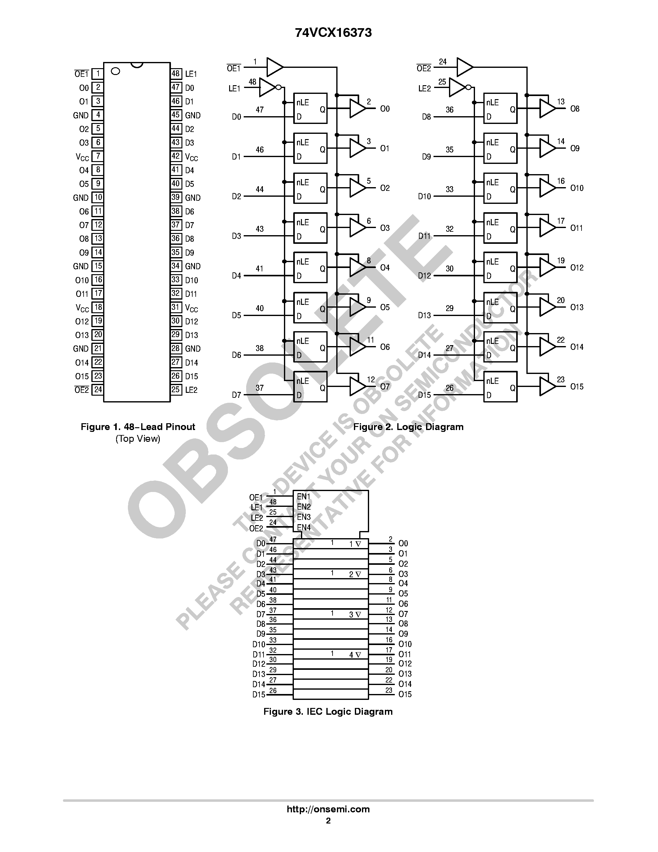 Даташит на микросхему 74VCX16373 страница 2 Даташит 74VCX16373 - Low-Voltage 1.8/2.5/3.3V 16-Bit Transparent Latch страница 2