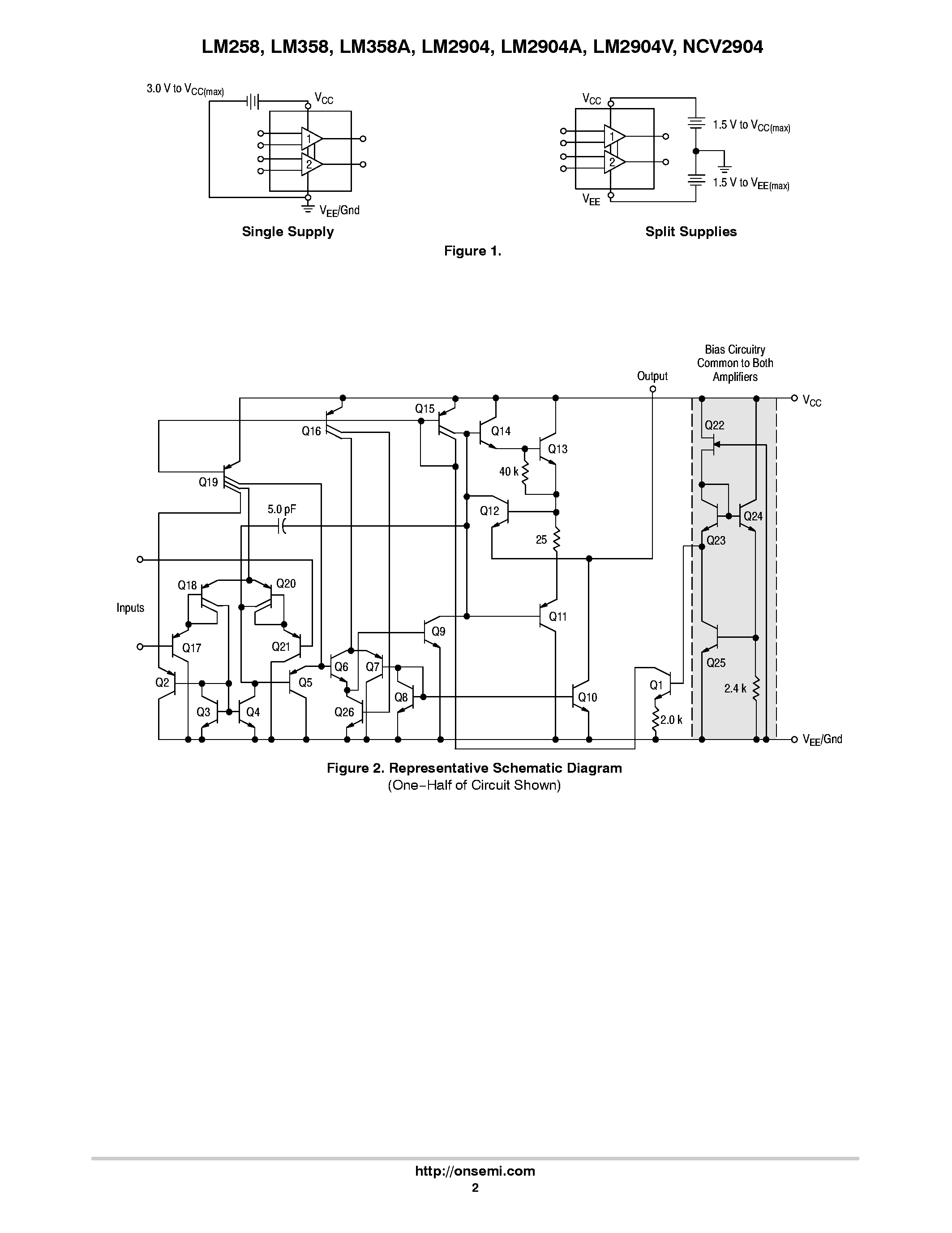 Datasheet LM358A - Single Supply Dual Operational Amplifiers page 2