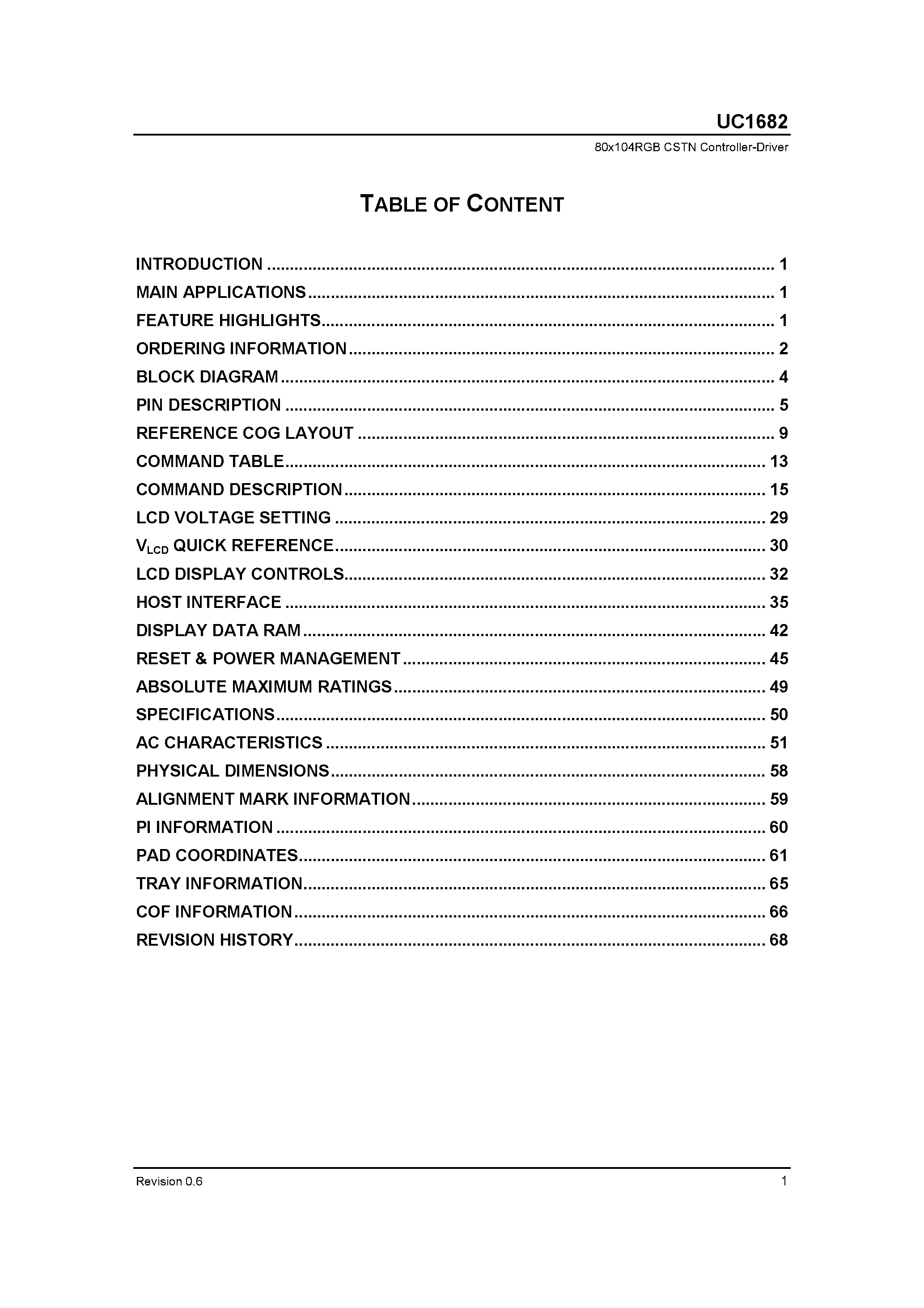 Даташит на микросхему UC1682 страница 2 Даташит UC1682 - HIGH-VOLTAGE MIXED-SIGNAL IC страница 2