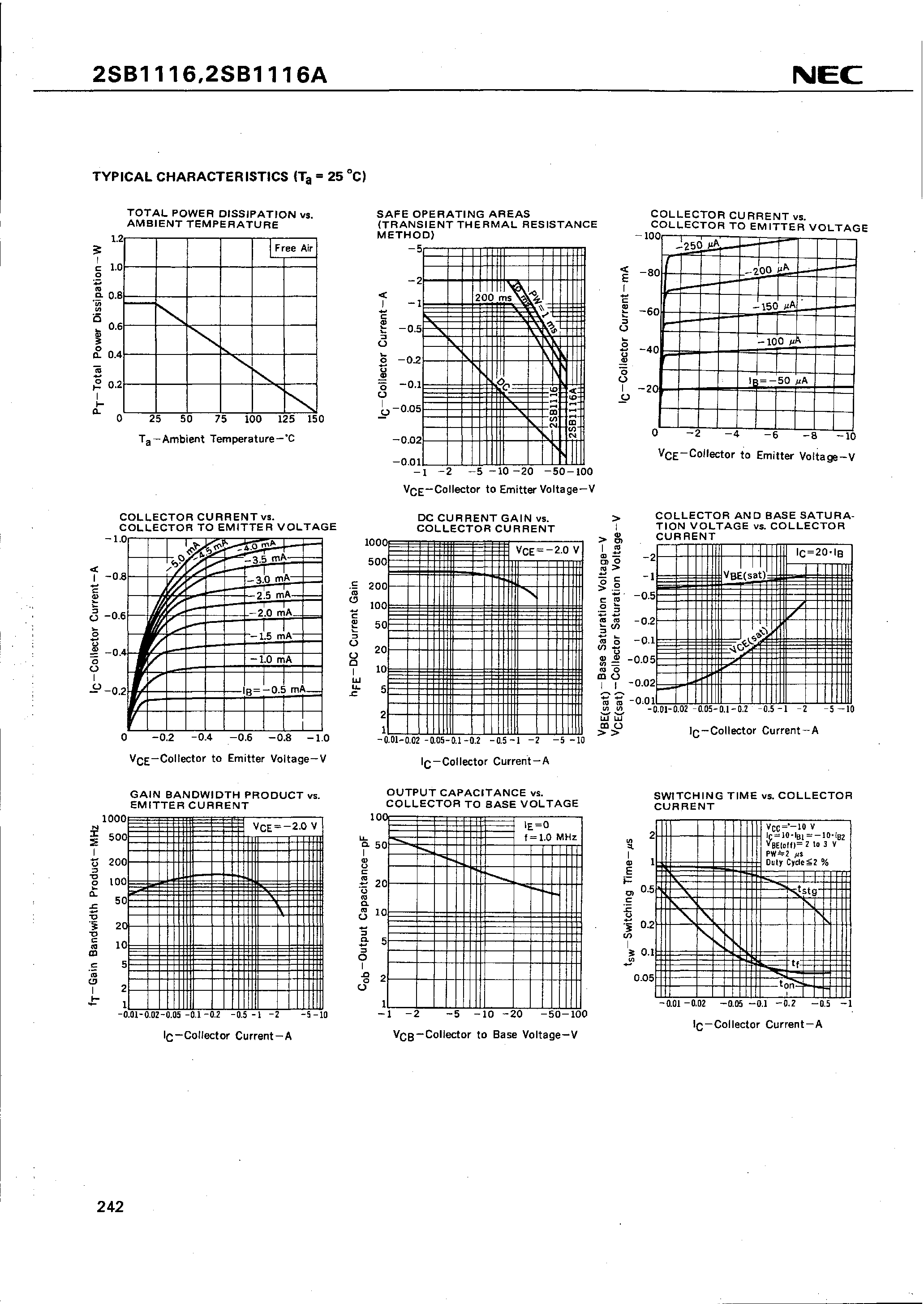 Даташит 2SB1116 - PNP SILICON TRANSISTORS страница 2