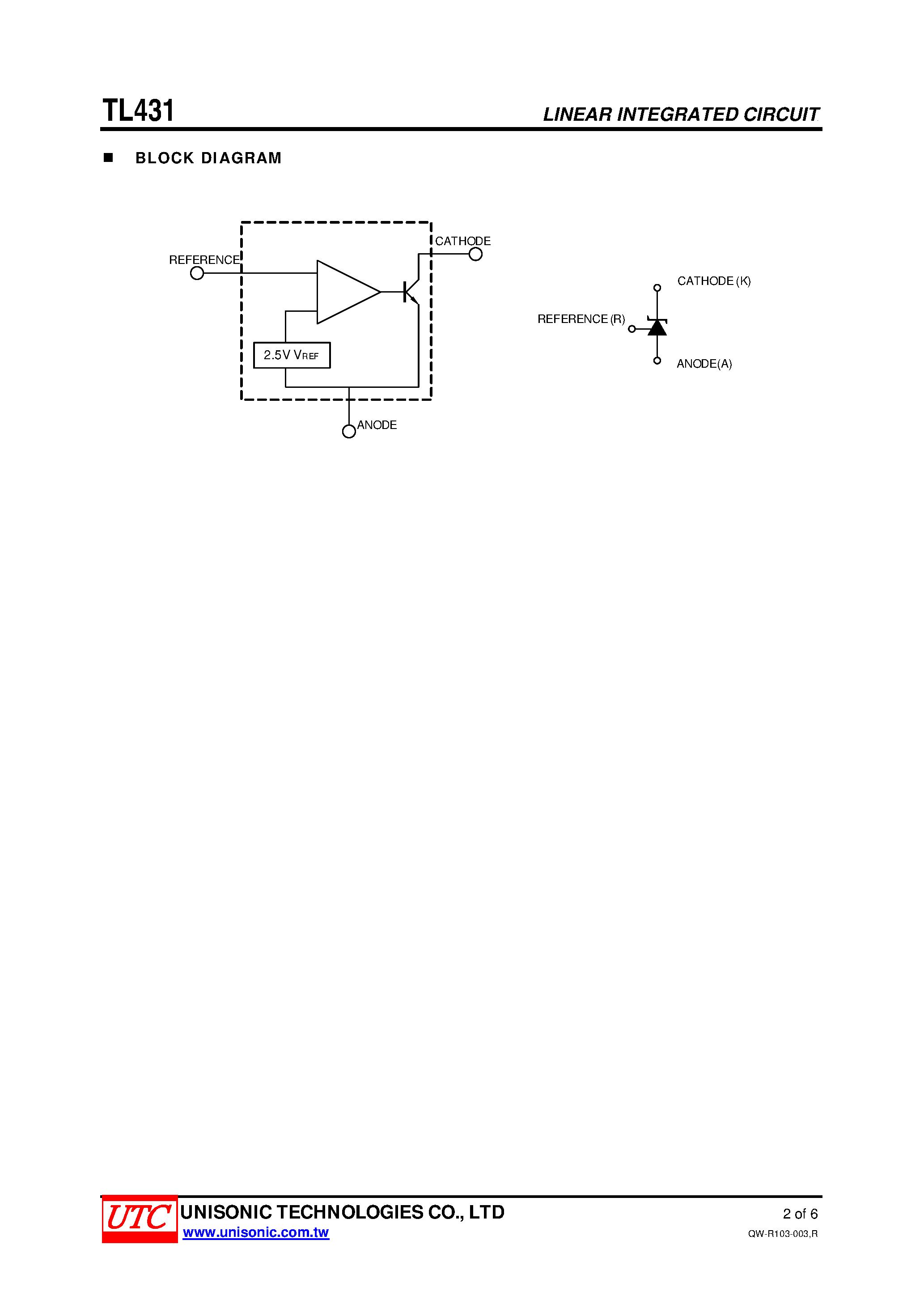 Datasheet TL431 page 2 Datasheet TL431 - PROGRAMMABLE PRECISION REFERENCE page 2