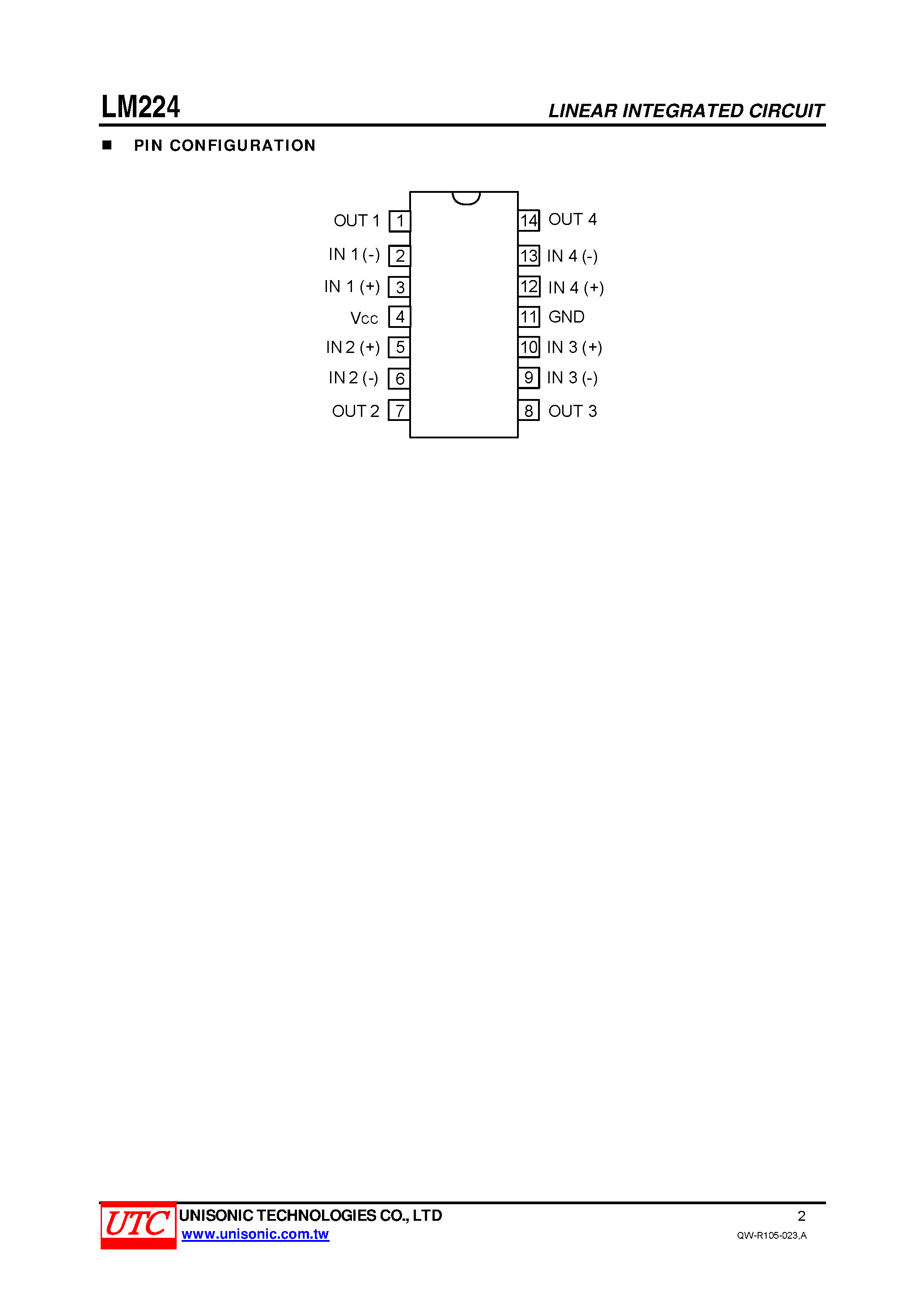 Даташит LM224 - QUADRUPLE OPERATIONAL AMPLIFIERS страница 2
