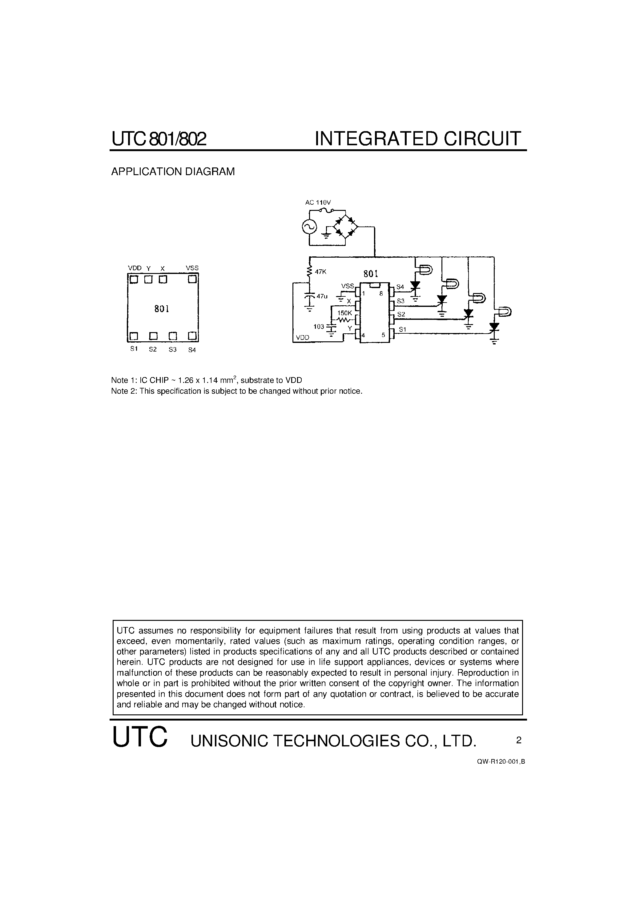 Datasheet 801 - (801 / 802) 3/4 STRINGS Xmas LIGHT CONTROL page 2