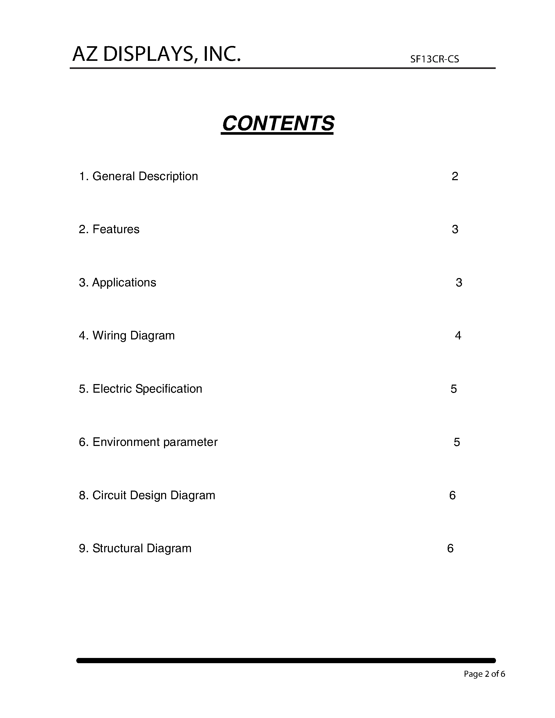 Datasheet SF13CR-CS - color camera incorporates the 1/3 Omni Vision CMOS image sensor page 2
