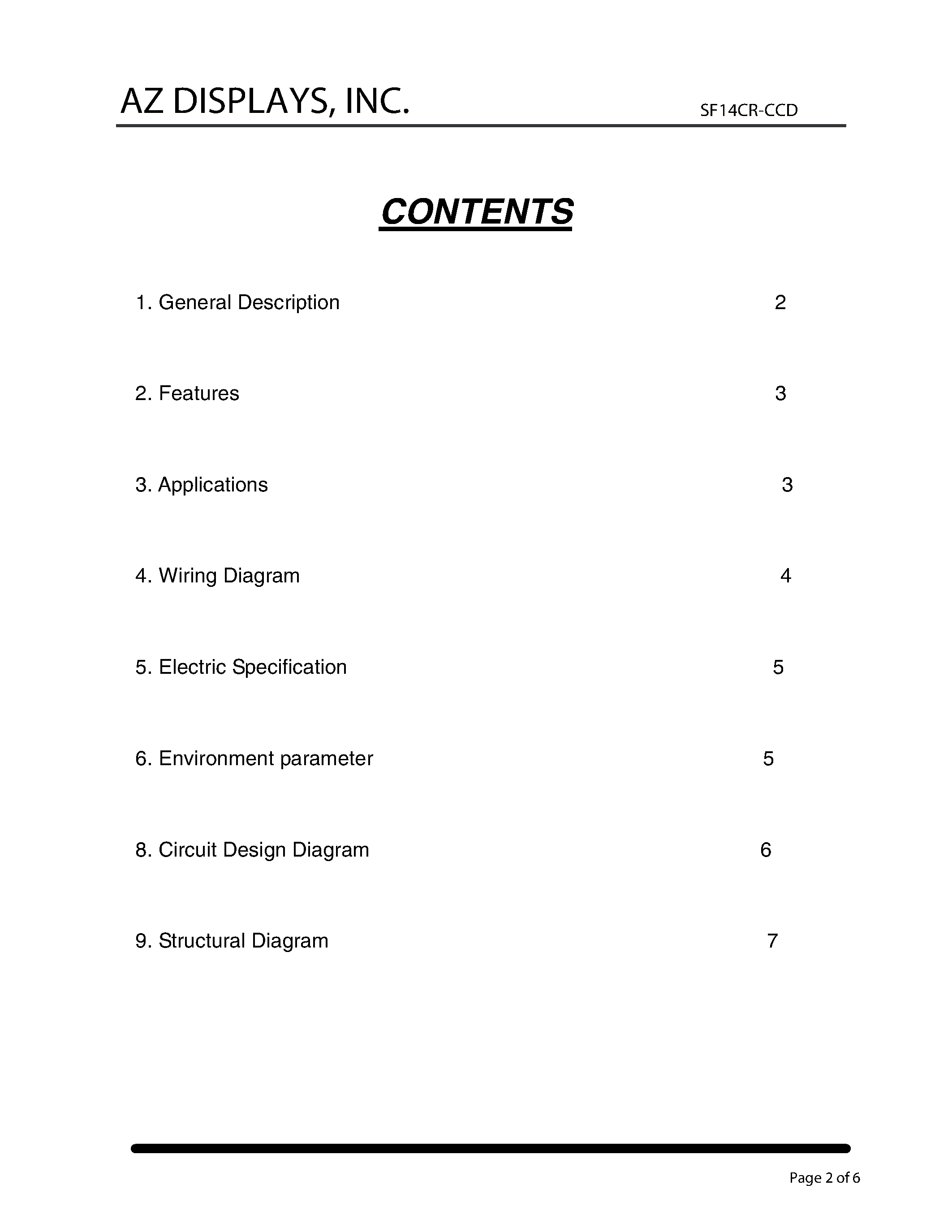 Даташит SF14CR-CCD - color camera incorporates the Sharp 1/4 CCD image sensor страница 2
