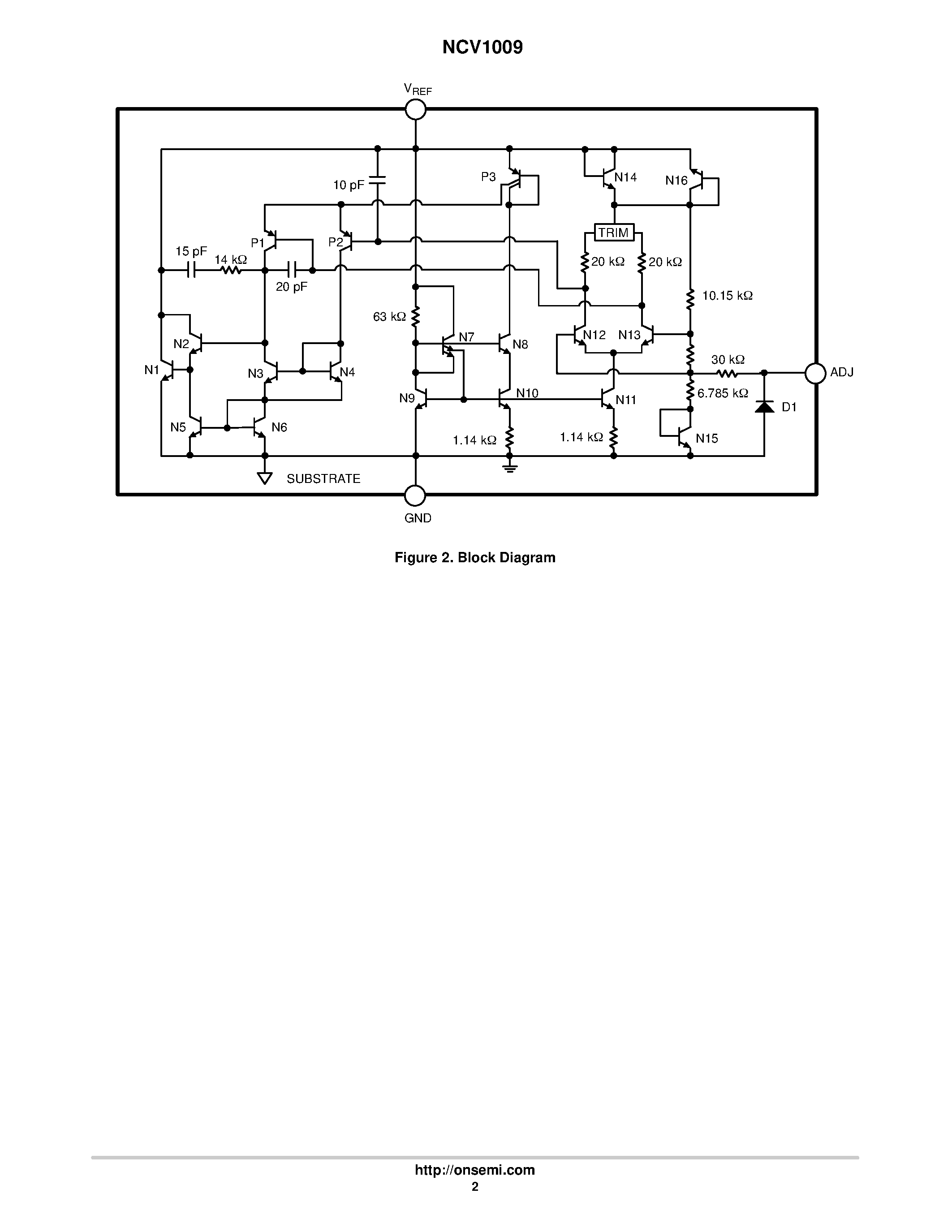 Datasheet NCV1009 - 2.5 Volt Reference page 2