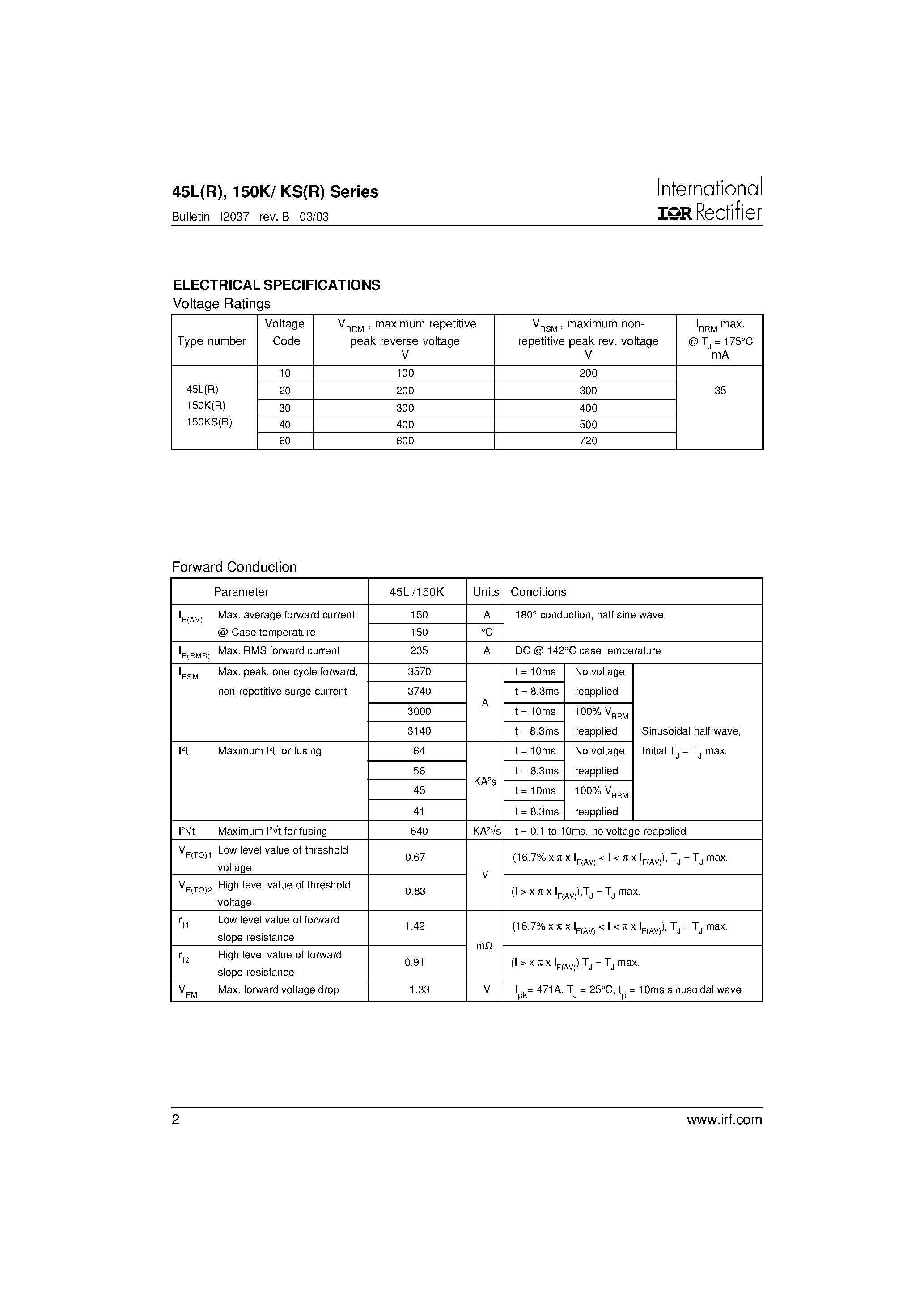 Даташит на микросхему 45L страница 2 Даташит 45L - STANDARD RECOVERY DIODES страница 2