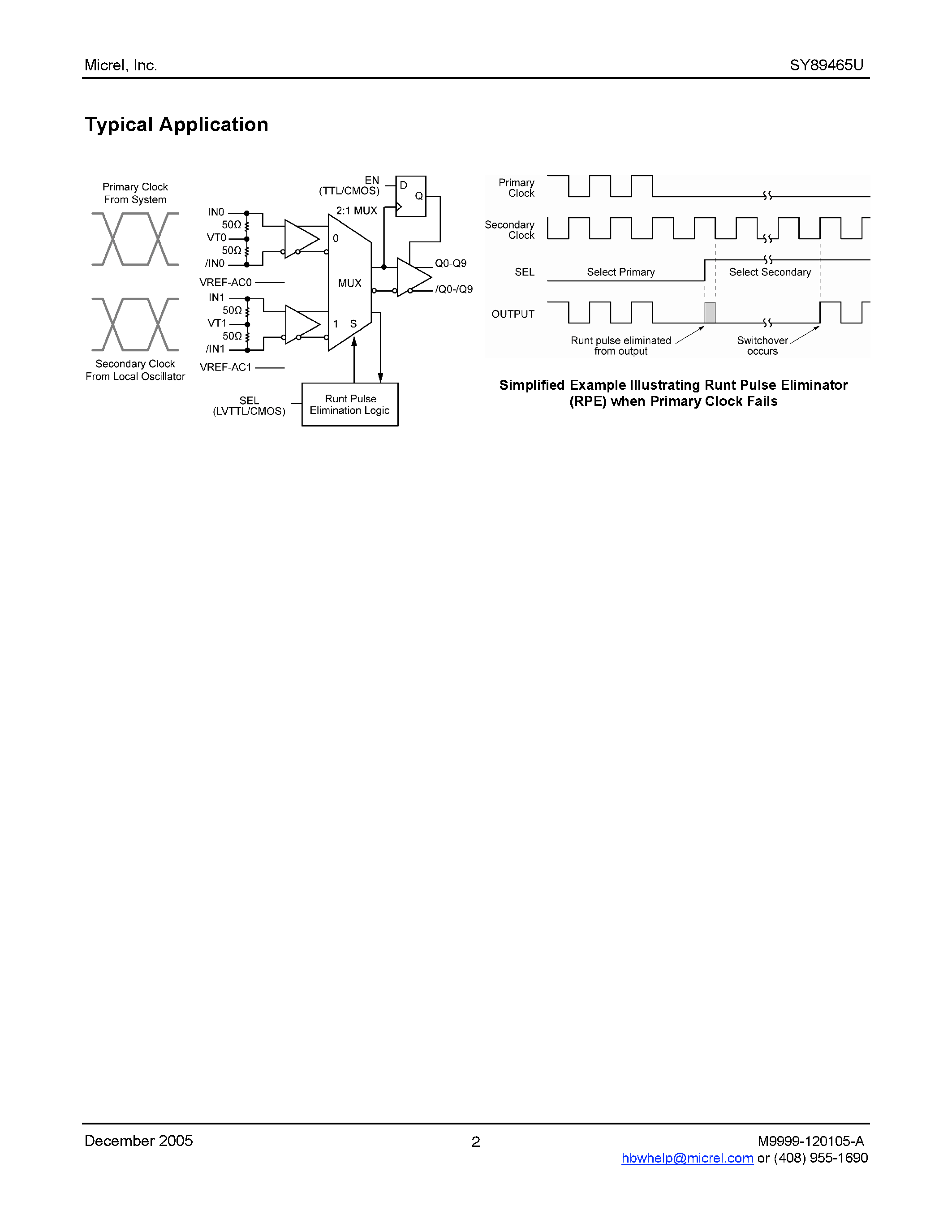 Даташит на микросхему SY89465U страница 2 Даташит SY89465U - Precision LVDS 1:10 Fanout страница 2