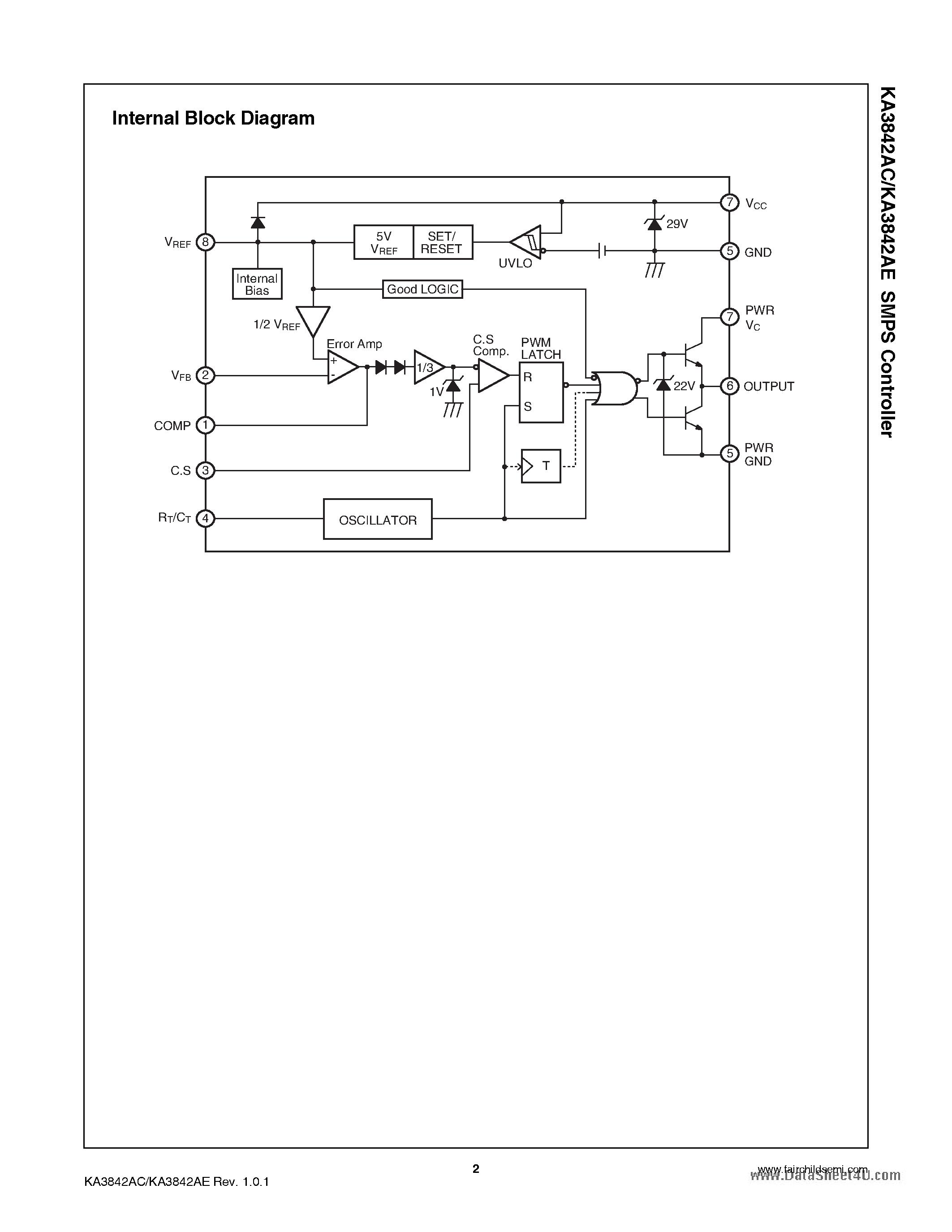 Datasheet KA3842AC page 2 Datasheet KA3842AC - SMPS Controller page 2