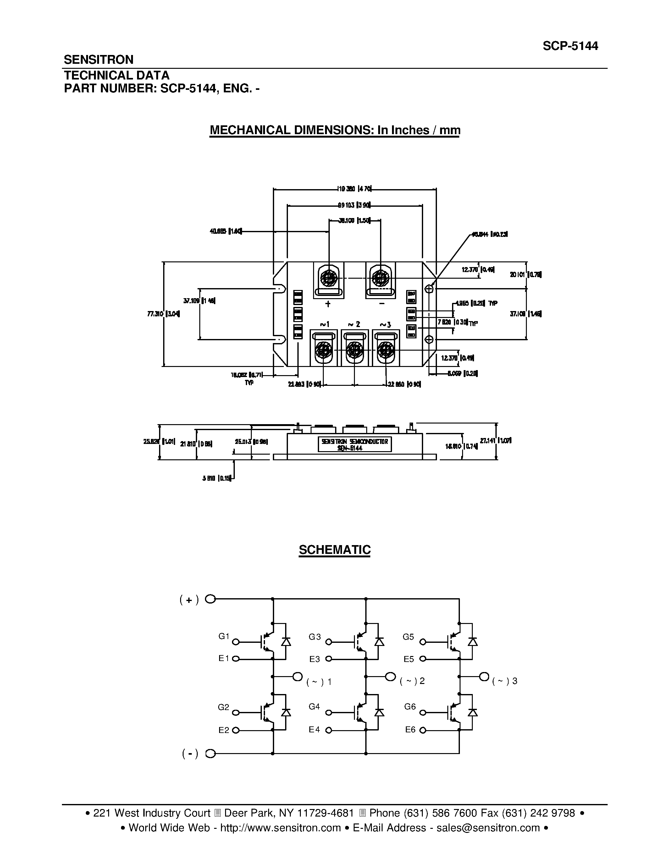 Datasheet SCP-5144 - 3-Phase Bridge IGBT Module page 2