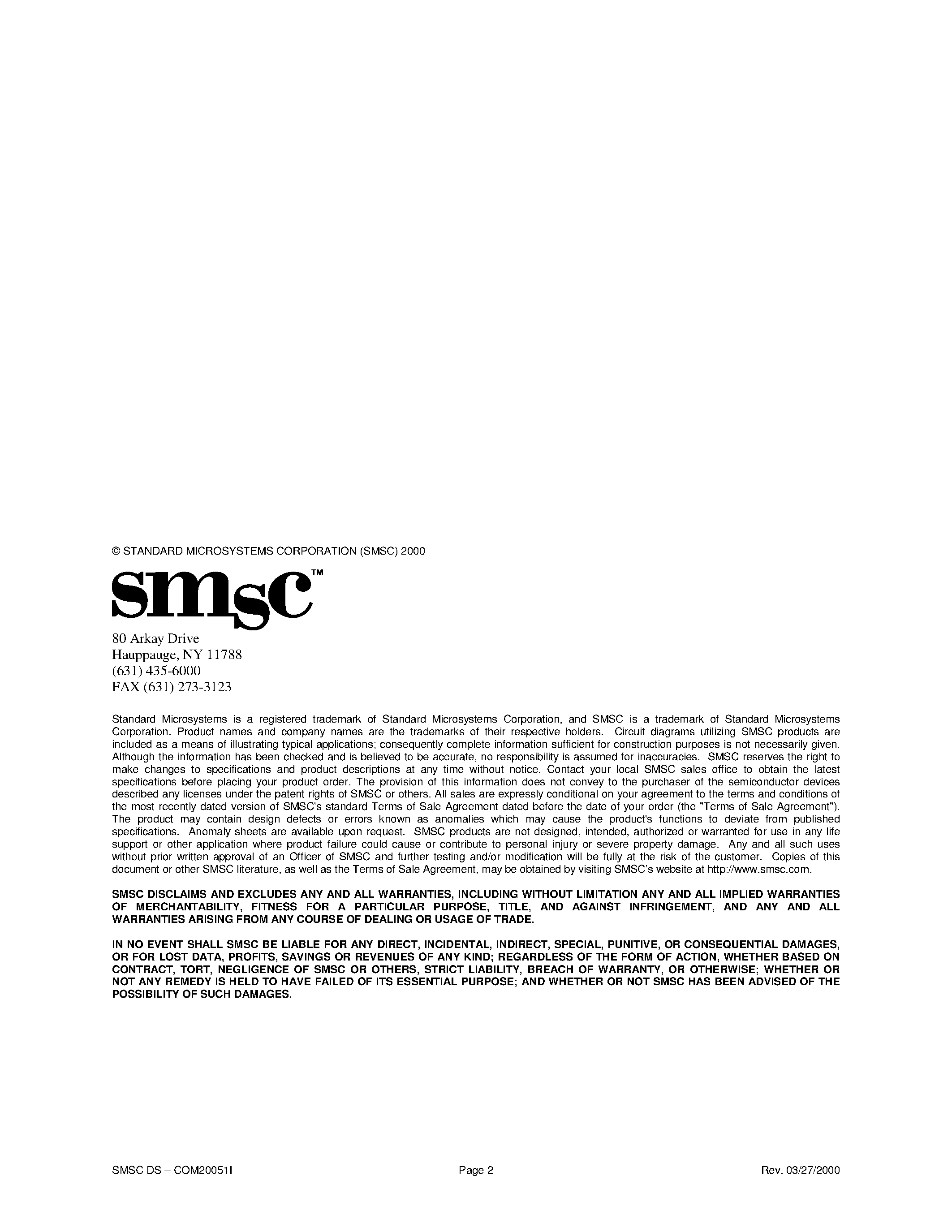 Даташит на микросхему COM20051I страница 2 Даташит COM20051I - Integrated Microcontroller and ARCNET (ANSI 878.1) Interface страница 2