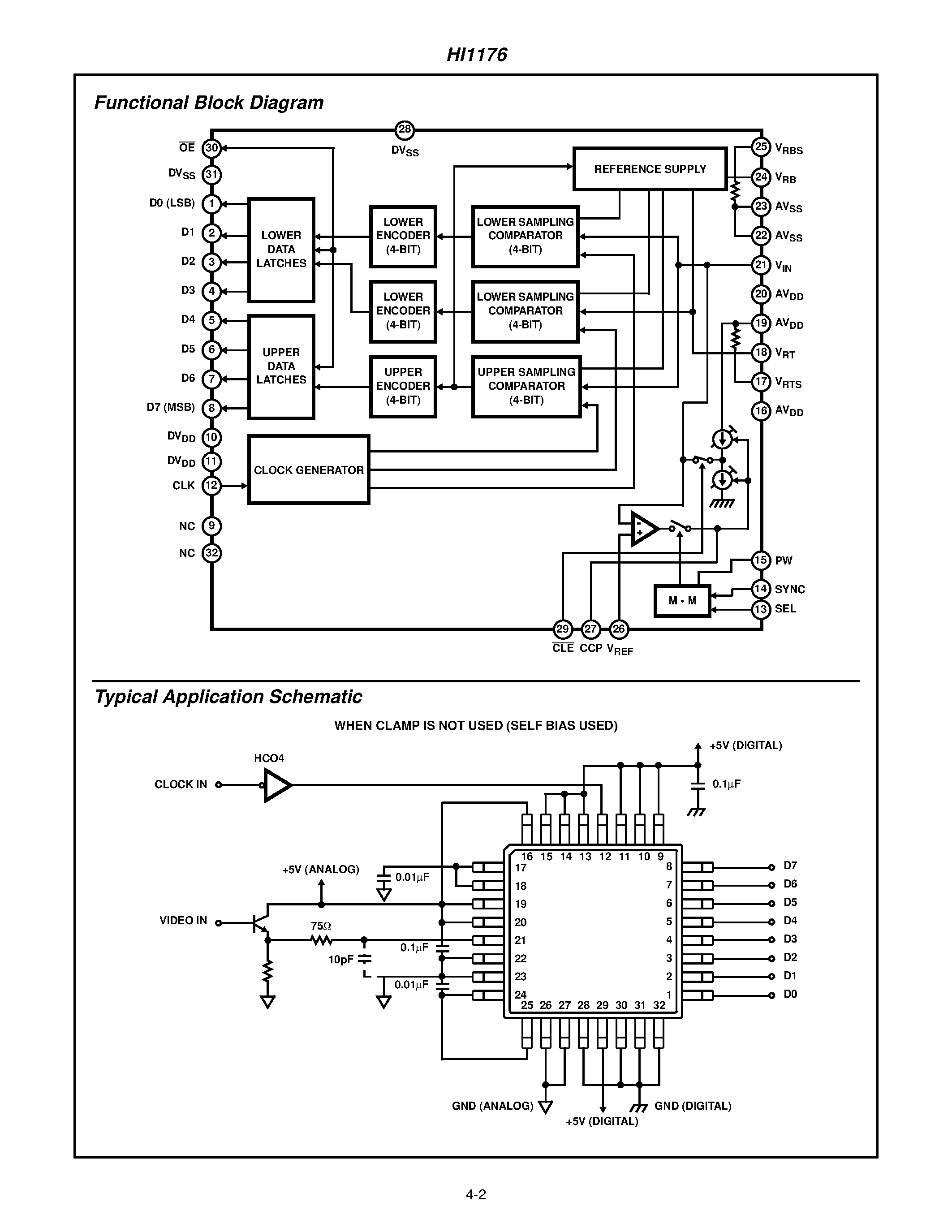 Даташит на микросхему HI1176 страница 2 Даташит HI1176 - Flash A/D Converter страница 2