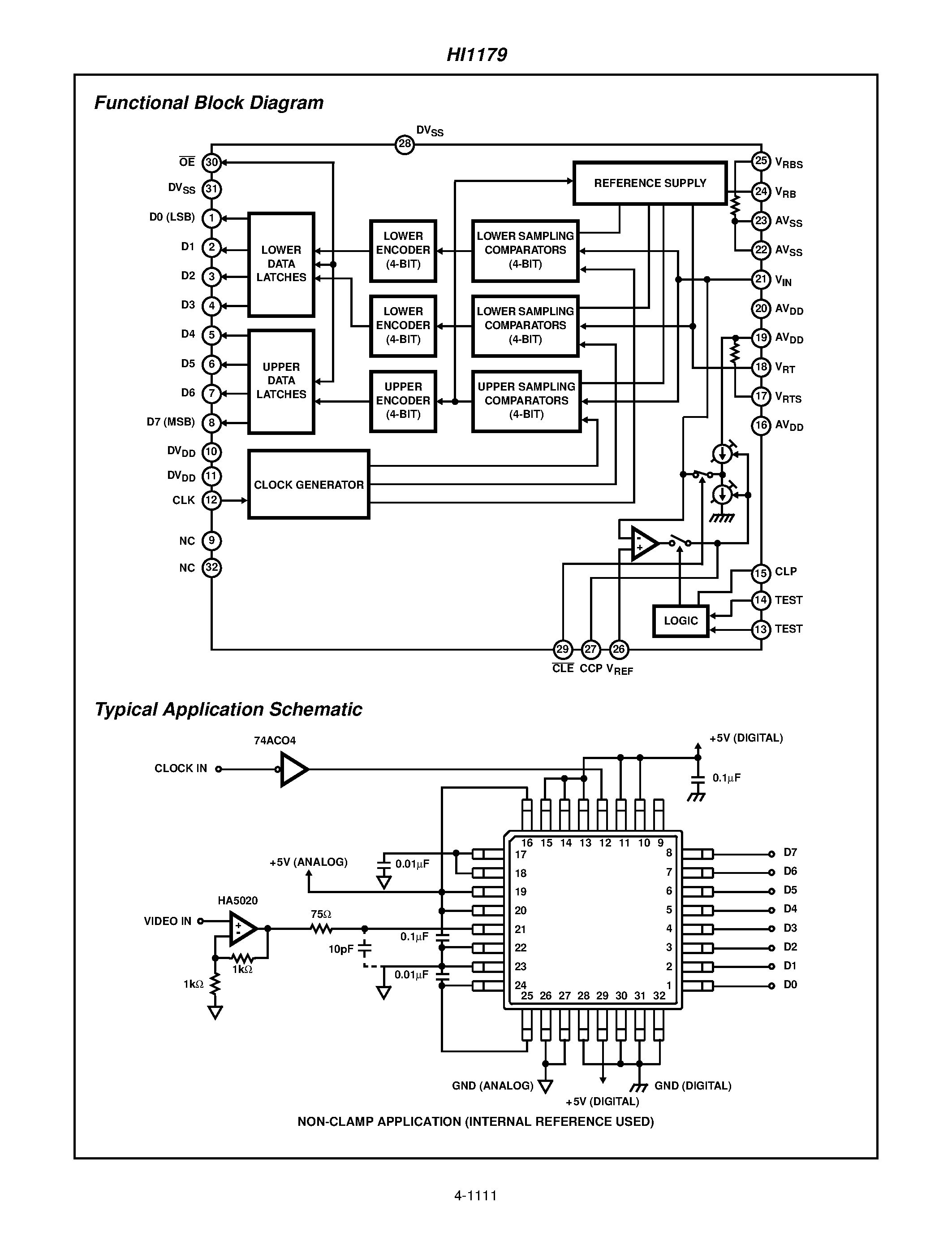 Даташит HI1179 - Video A/D Converter страница 2