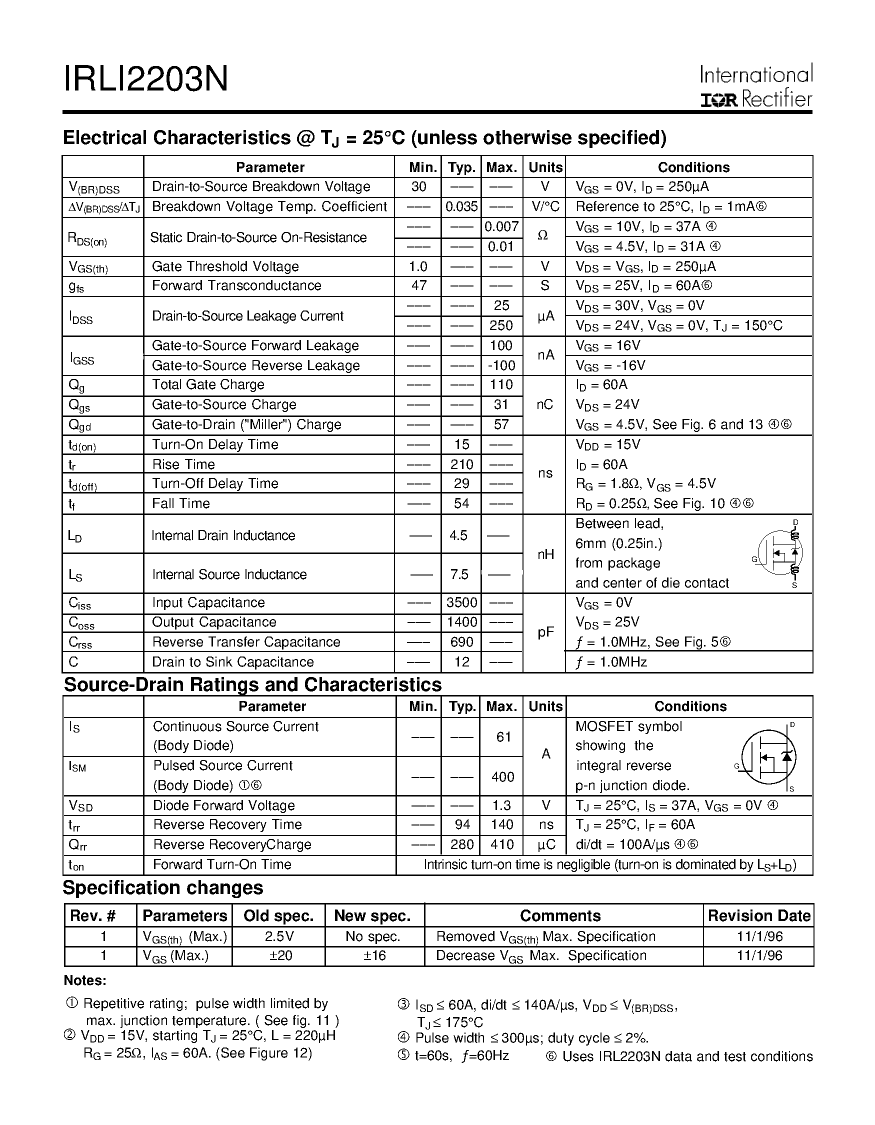 Datasheet IRLI2203N - POWER MOSFET page 2
