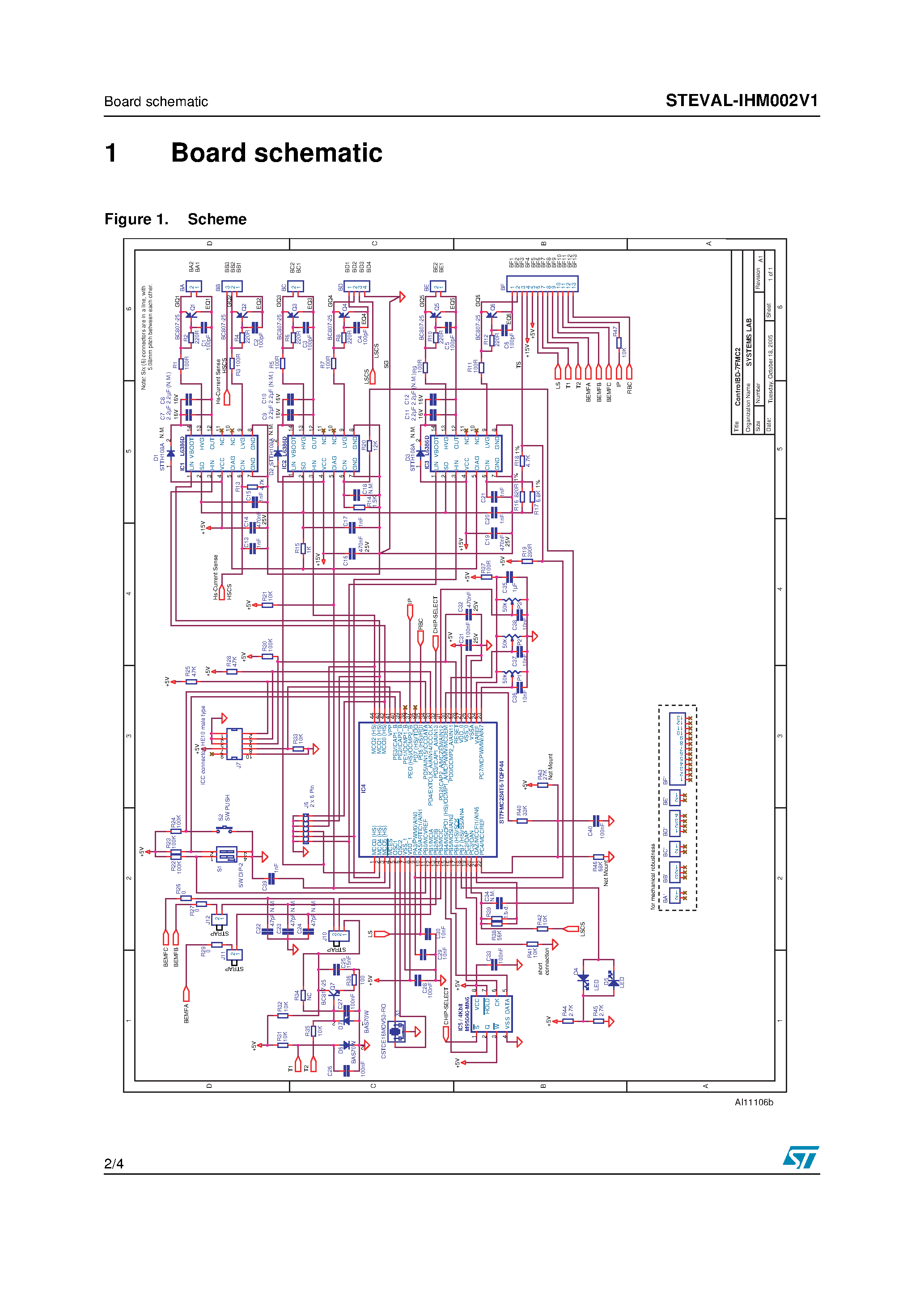 Datasheet STEVAL-IHM002V1 - BLDC & AC motor control control board + indart page 2