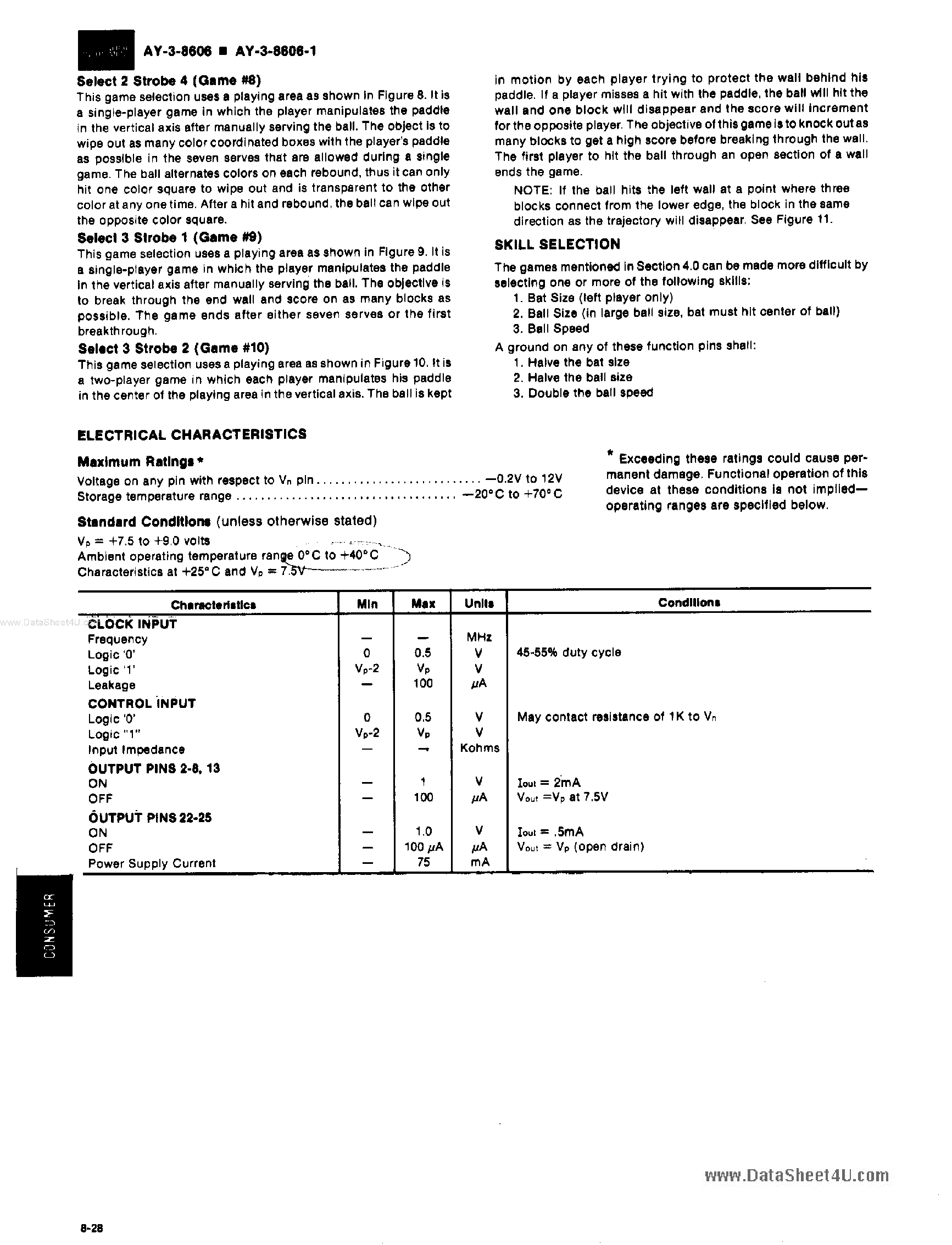 Datasheet AY-3-8606 - Wipeout page 2