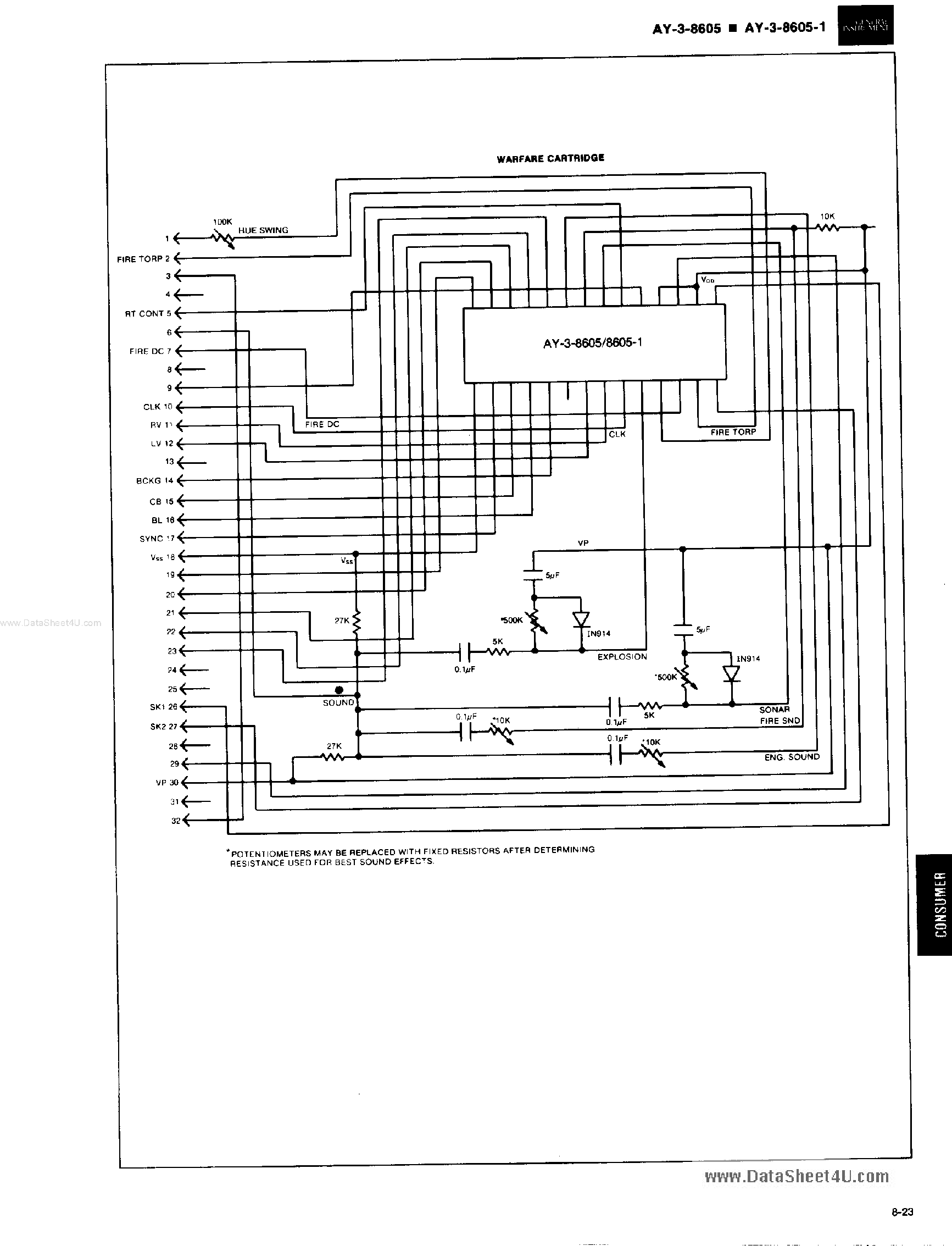 Datasheet AY-3-8605 - Warfare page 2