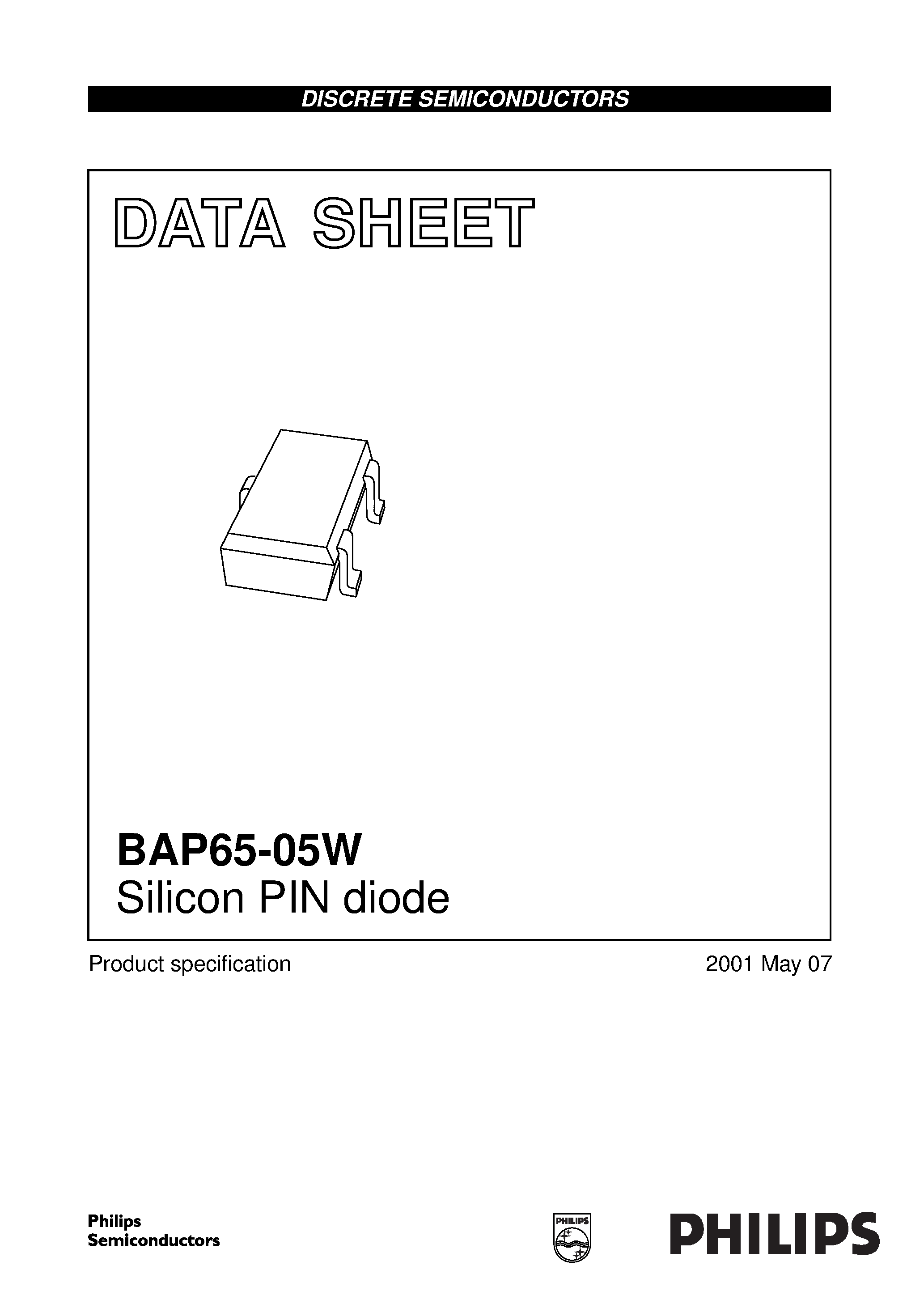 Datasheet BAP65-05W page 1 Datasheet BAP65-05W - Silicon PIN diode page 1